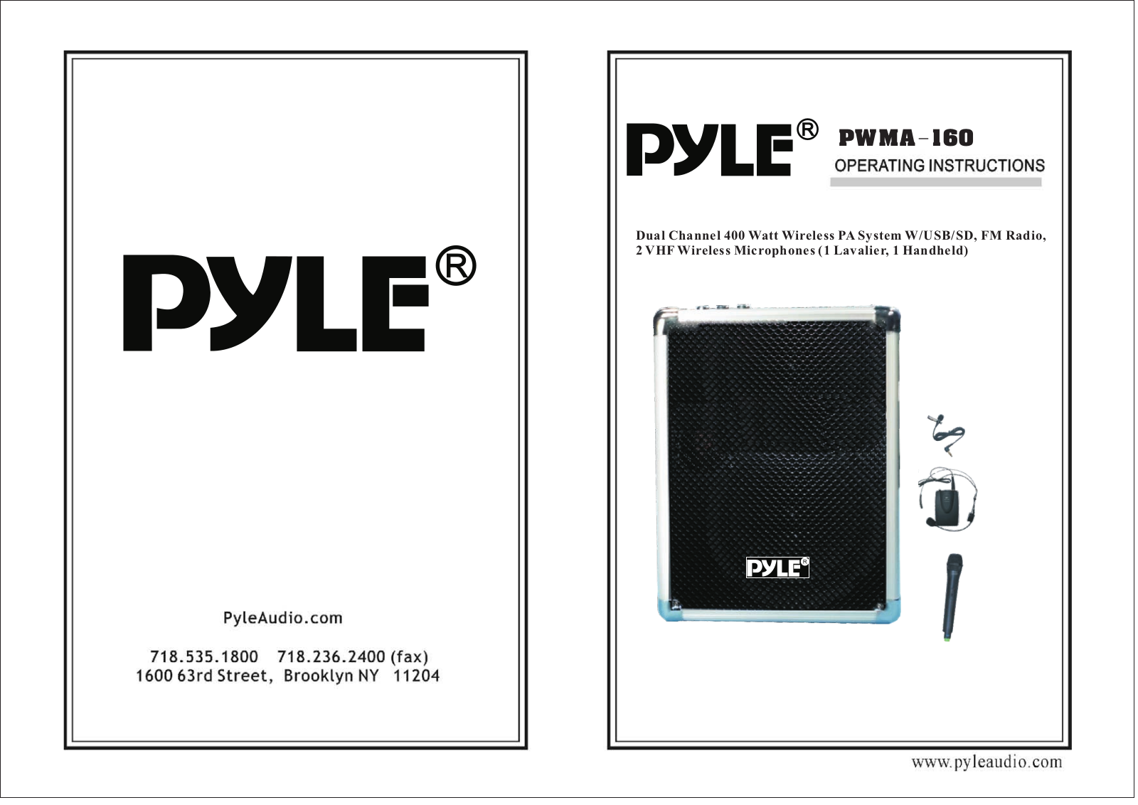 PYLE Audio PWMA-160 User Manual