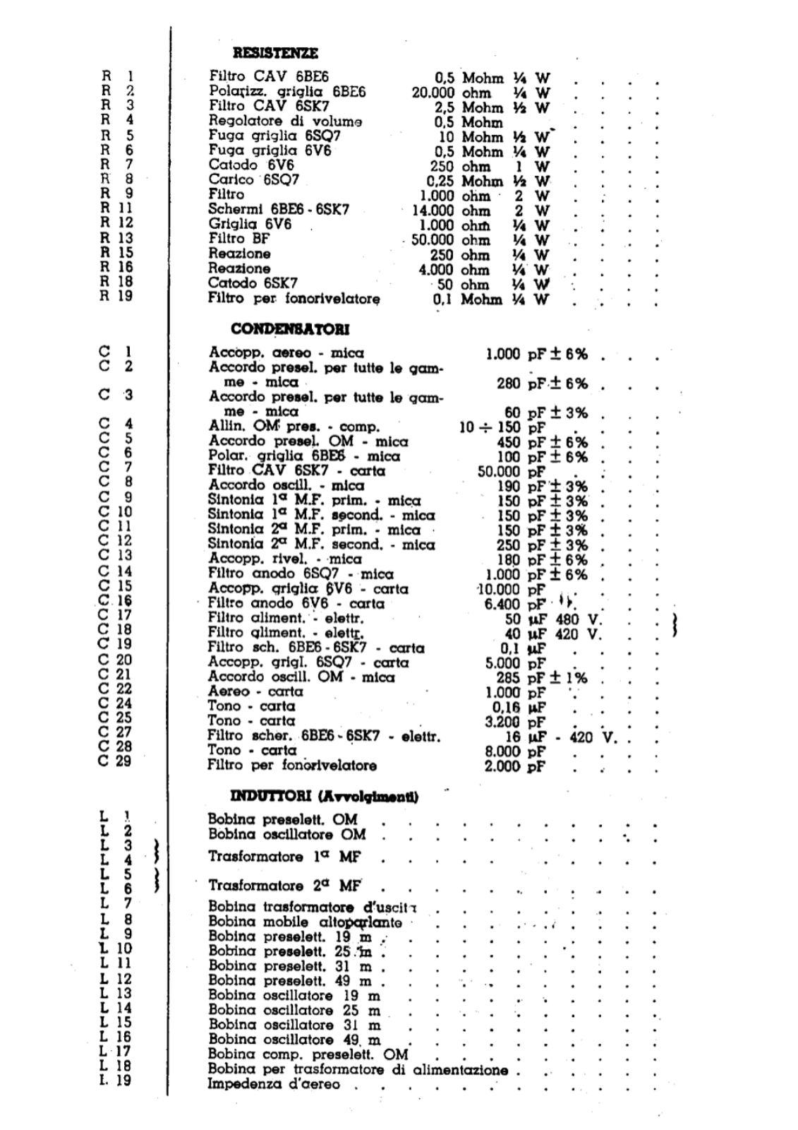 Radiomarelli 118 components - ManualMachine.com