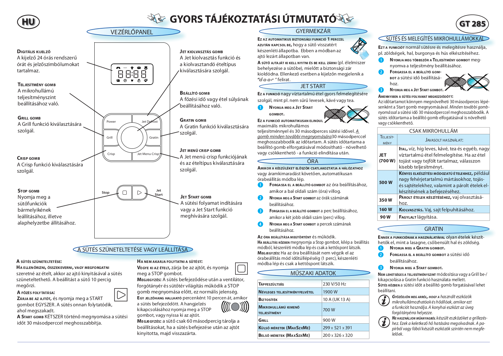 WHIRLPOOL GT 285 IX User Manual