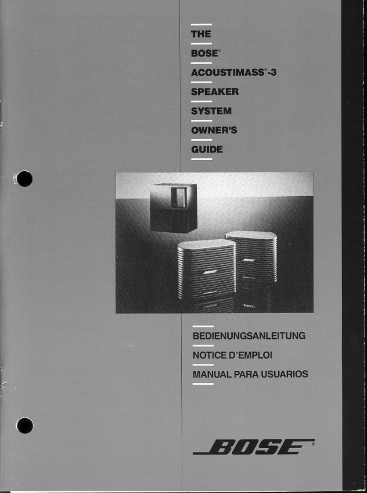 Bose Acoustimass 3 Owner Manual