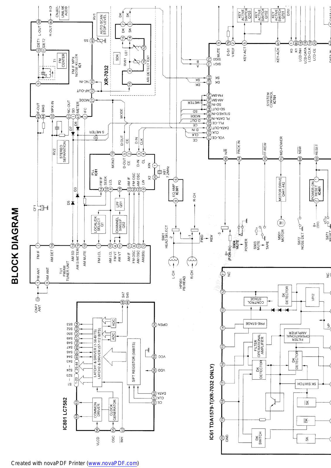 SONY XR-7030, XR-7031, XR-7032 Schematic