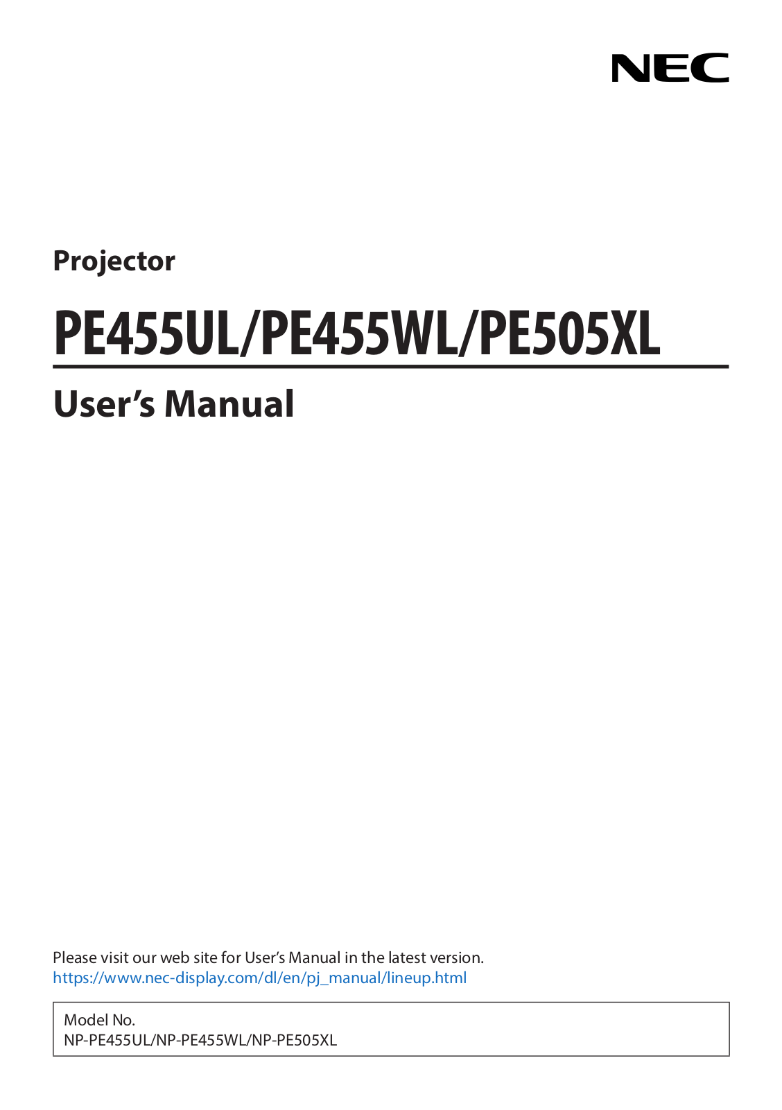 Nec 60004912 User Manual