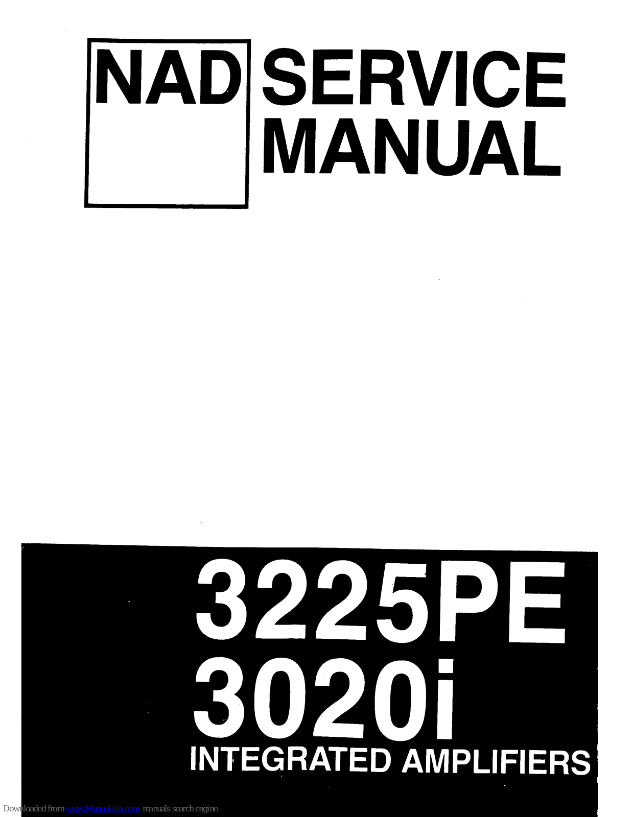 NAD 3225PE, 3020i Service Manual