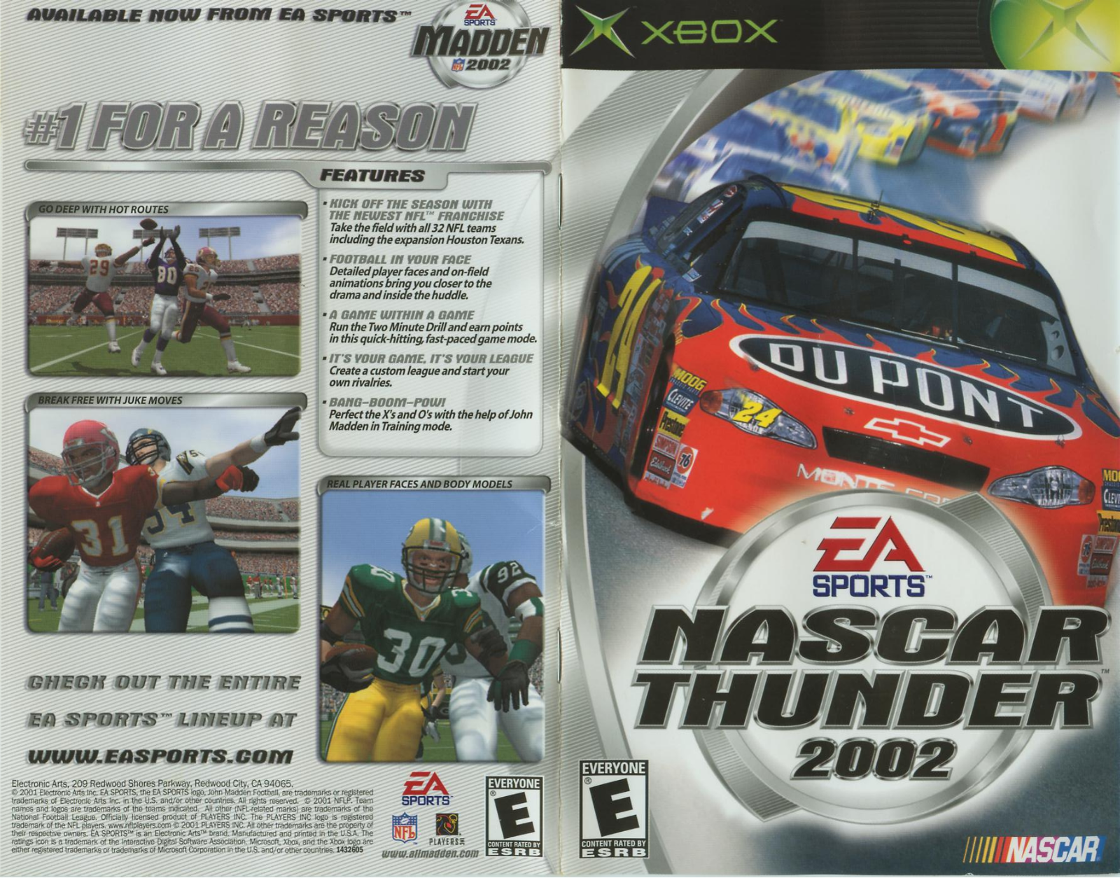 Games Microsoft XBOX NASCAR THUNDER 2002 User Manual