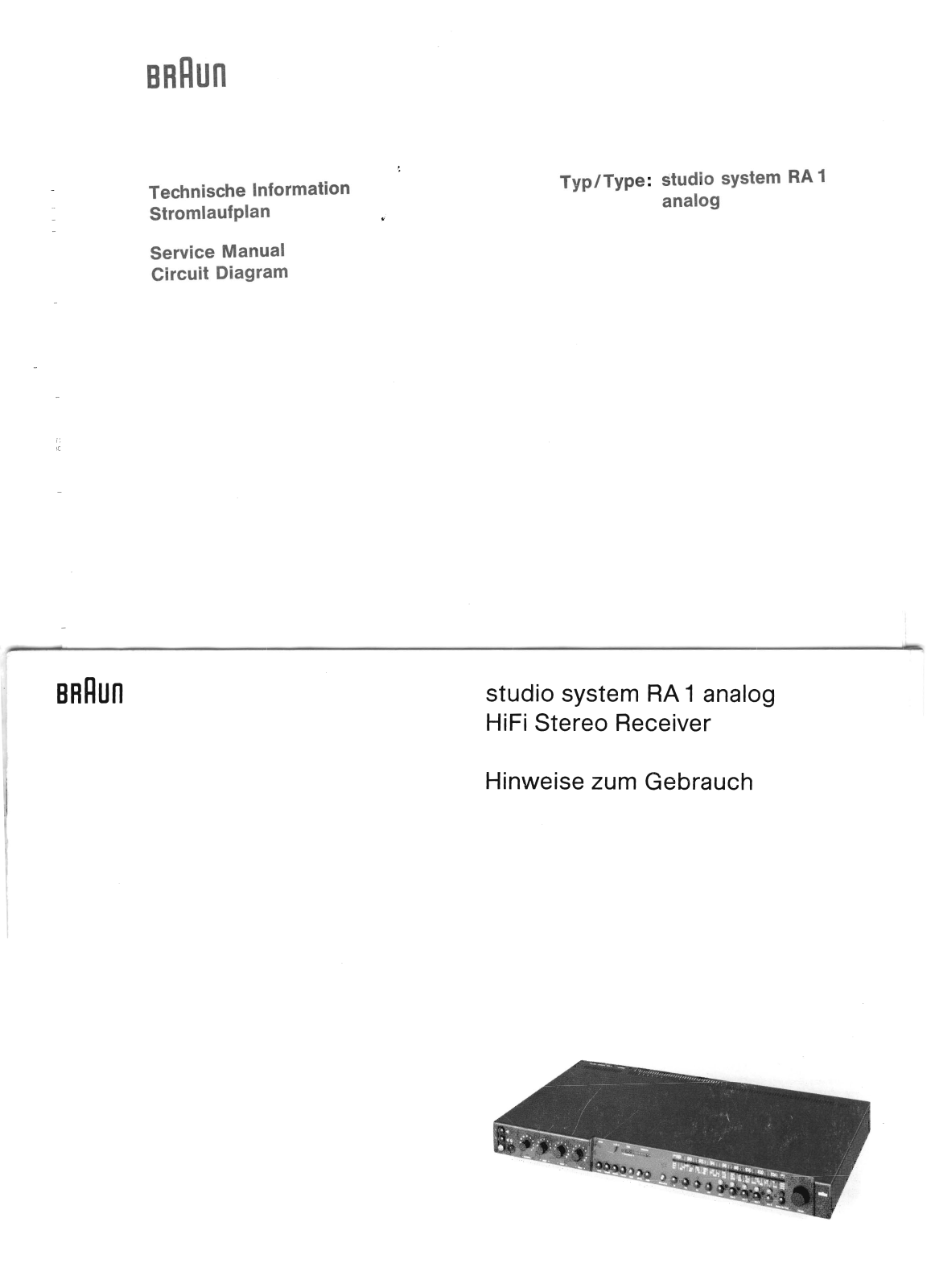 Braun RA-1 Service Manual