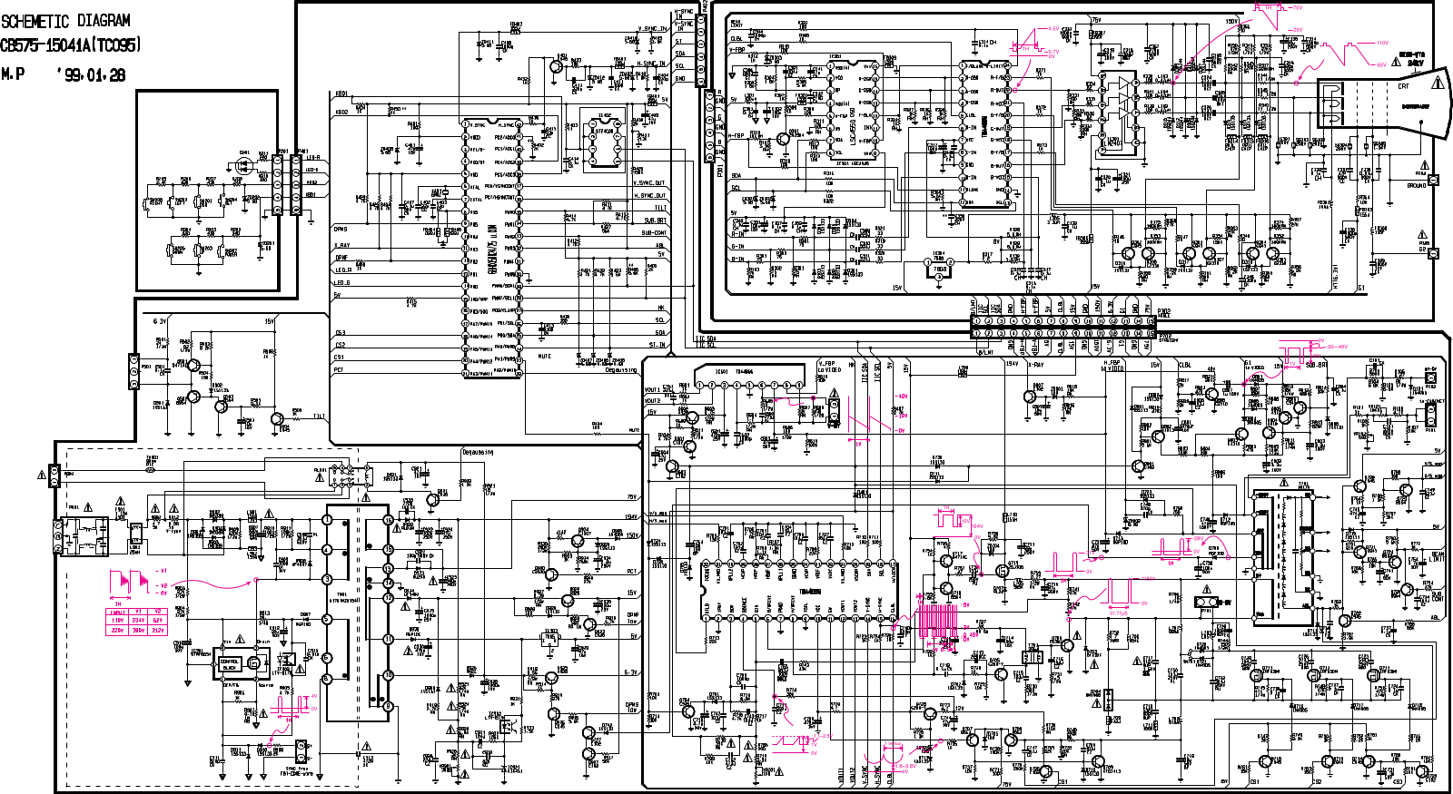 LG 575N, 575C, CB575BN, CB575BC Schematics