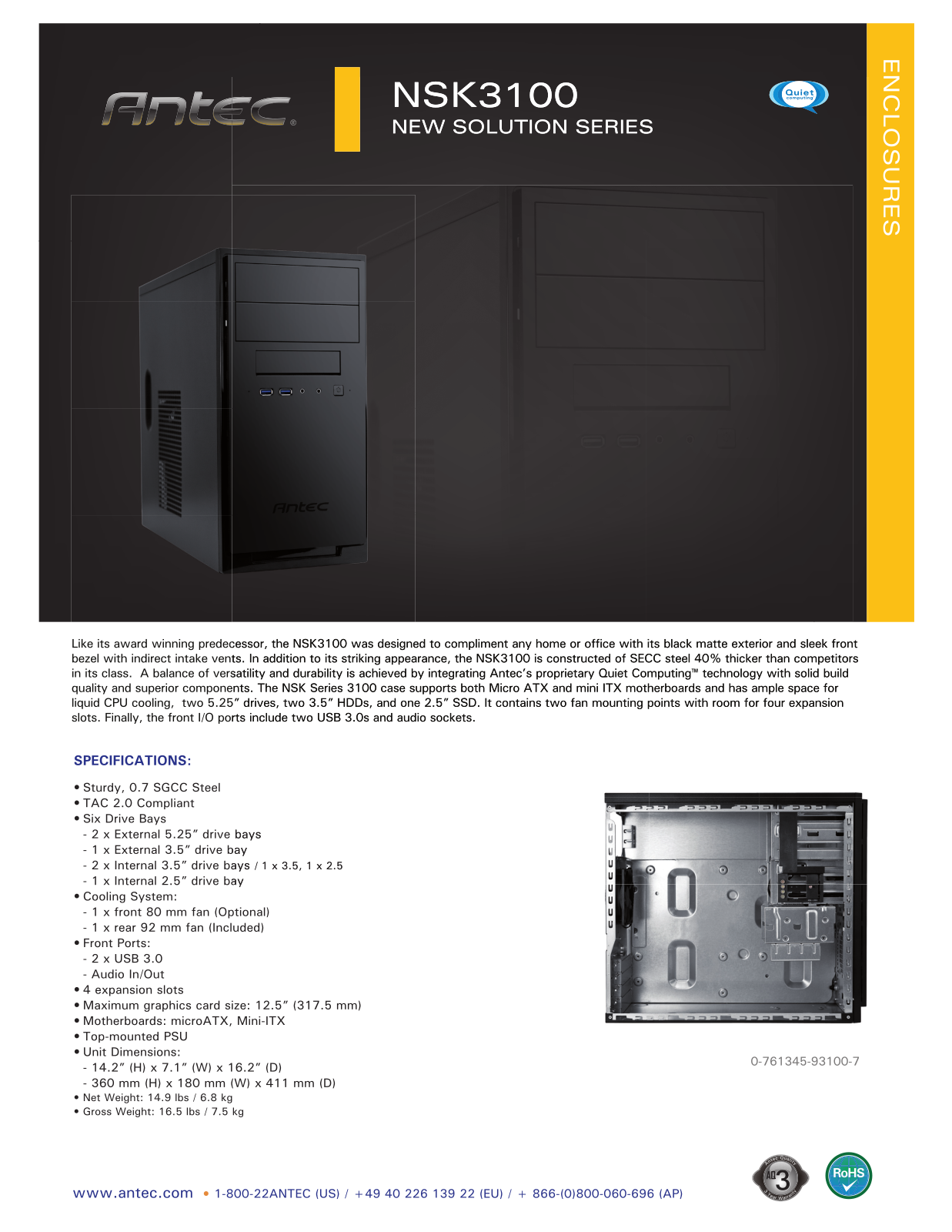 Antec NSK3100 User Manual