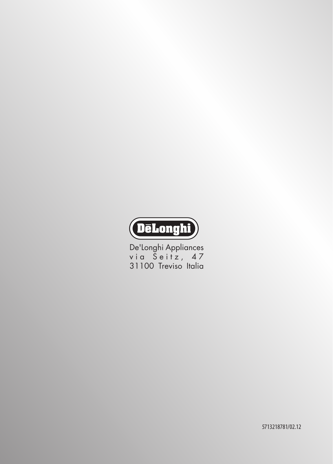 DeLonghi ESAM6900 User Manual