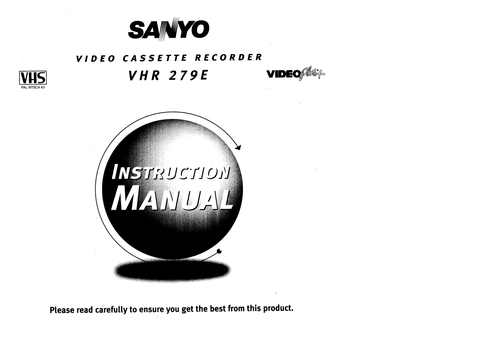 Sanyo VHR-279E Instruction Manual