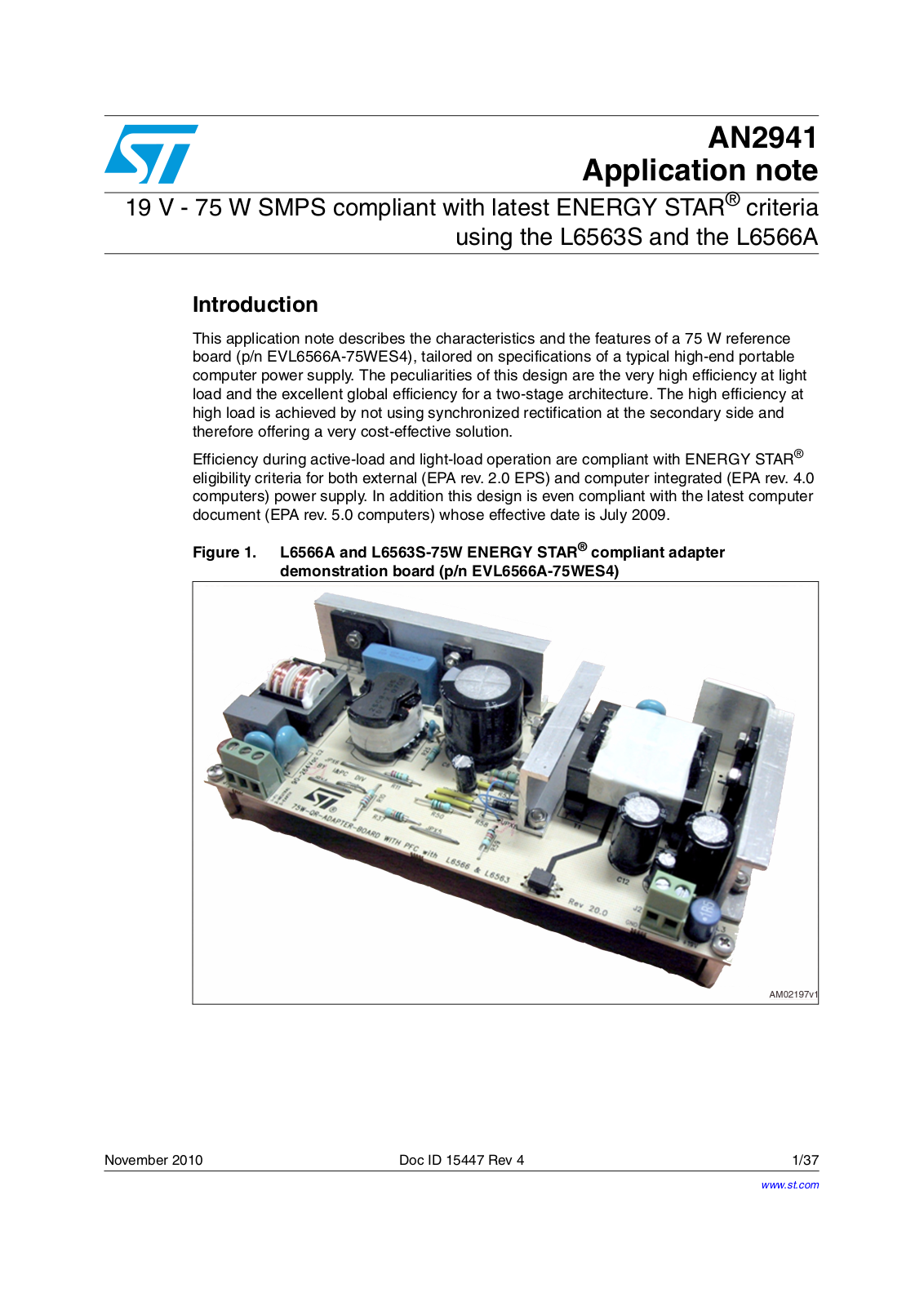 ST AN2941 Application note