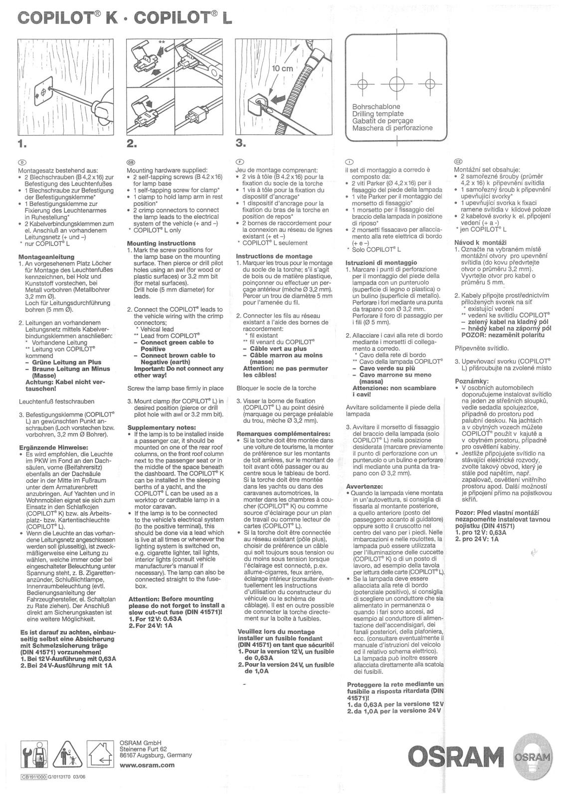 Osram COPILOT K, COPILOT L User guide