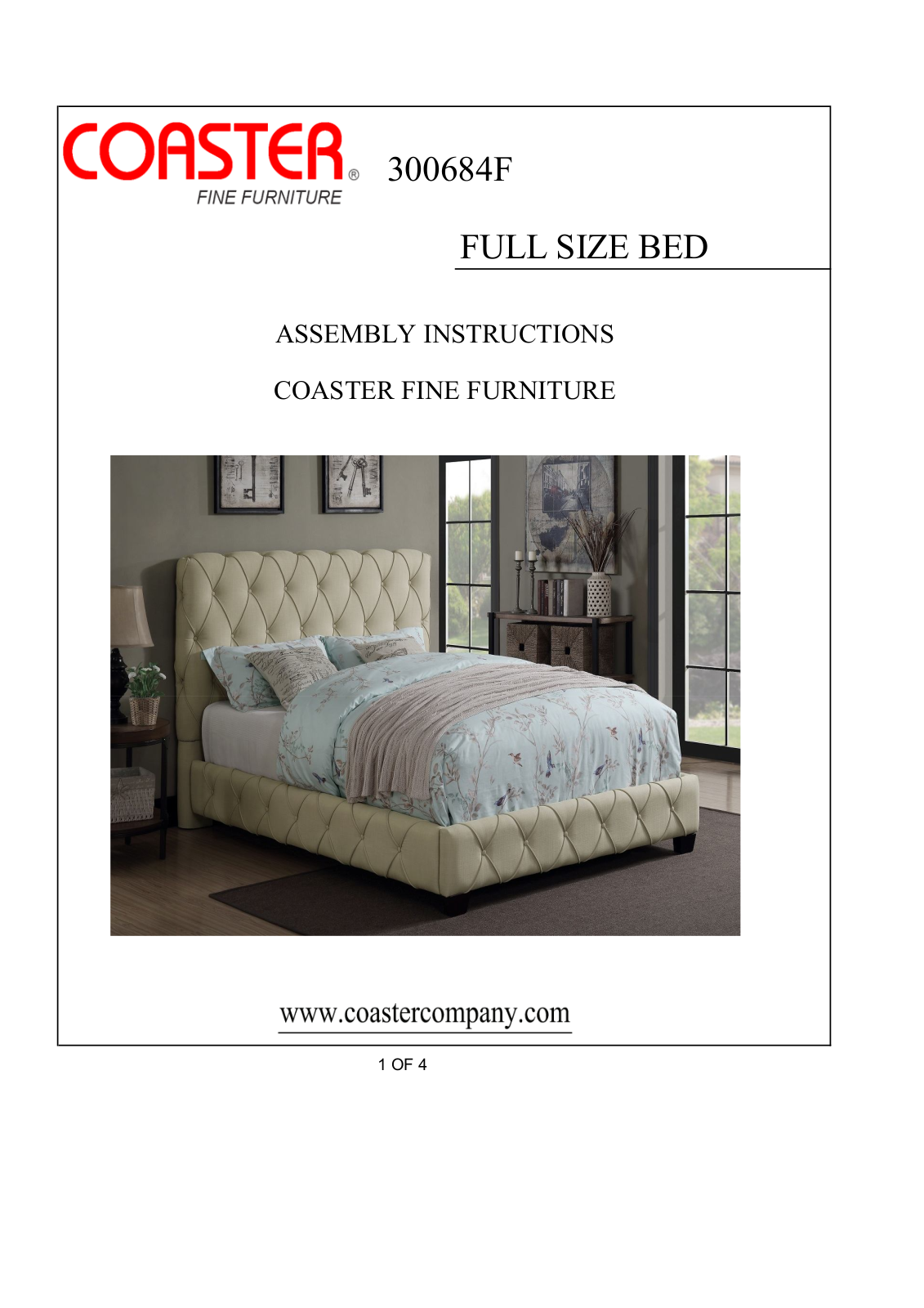 Coaster 300684F Assembly Guide - ManualMachine.com