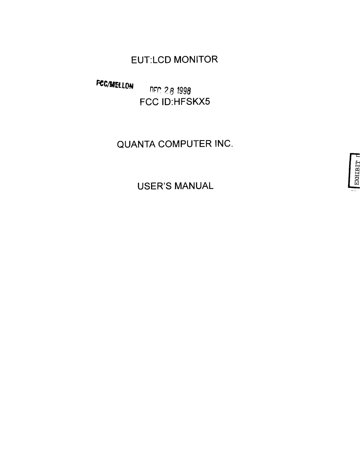 Quanta Computer KX5 User Manual