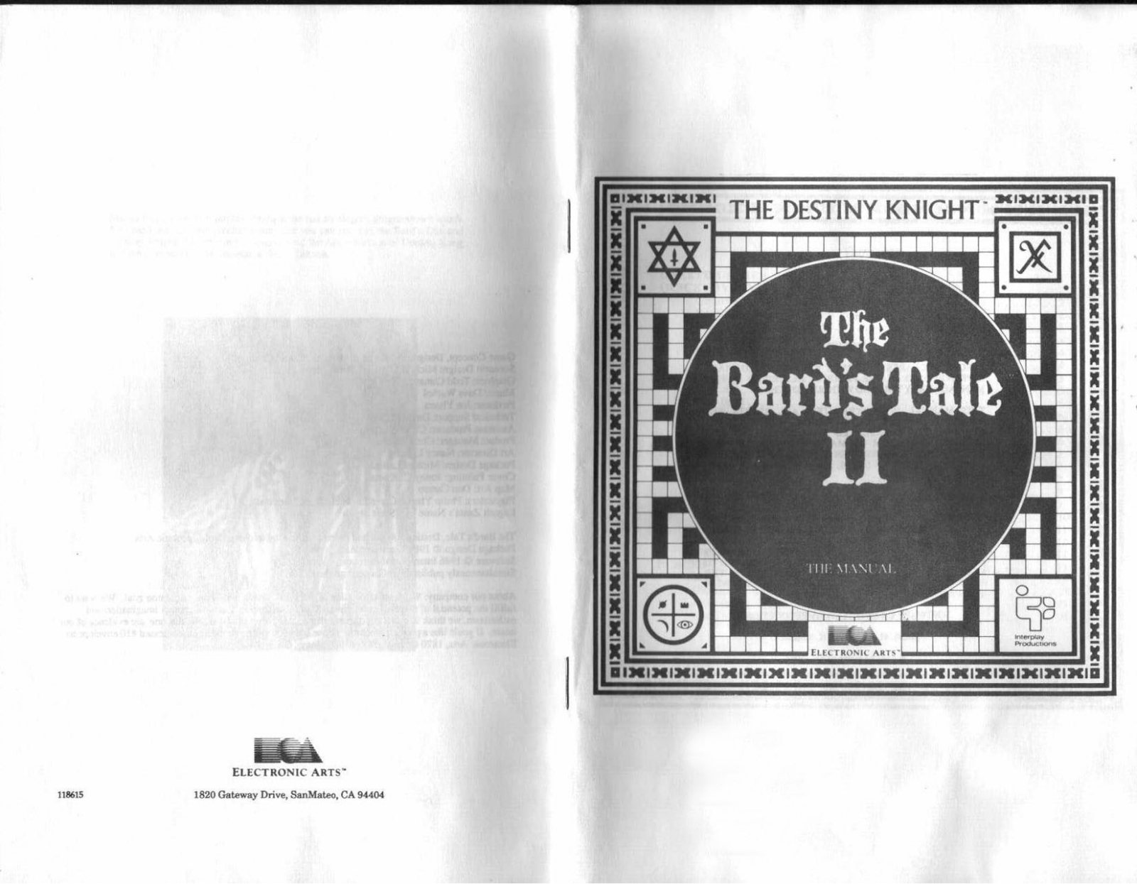 Games PC THE BARD S TALE II User Manual