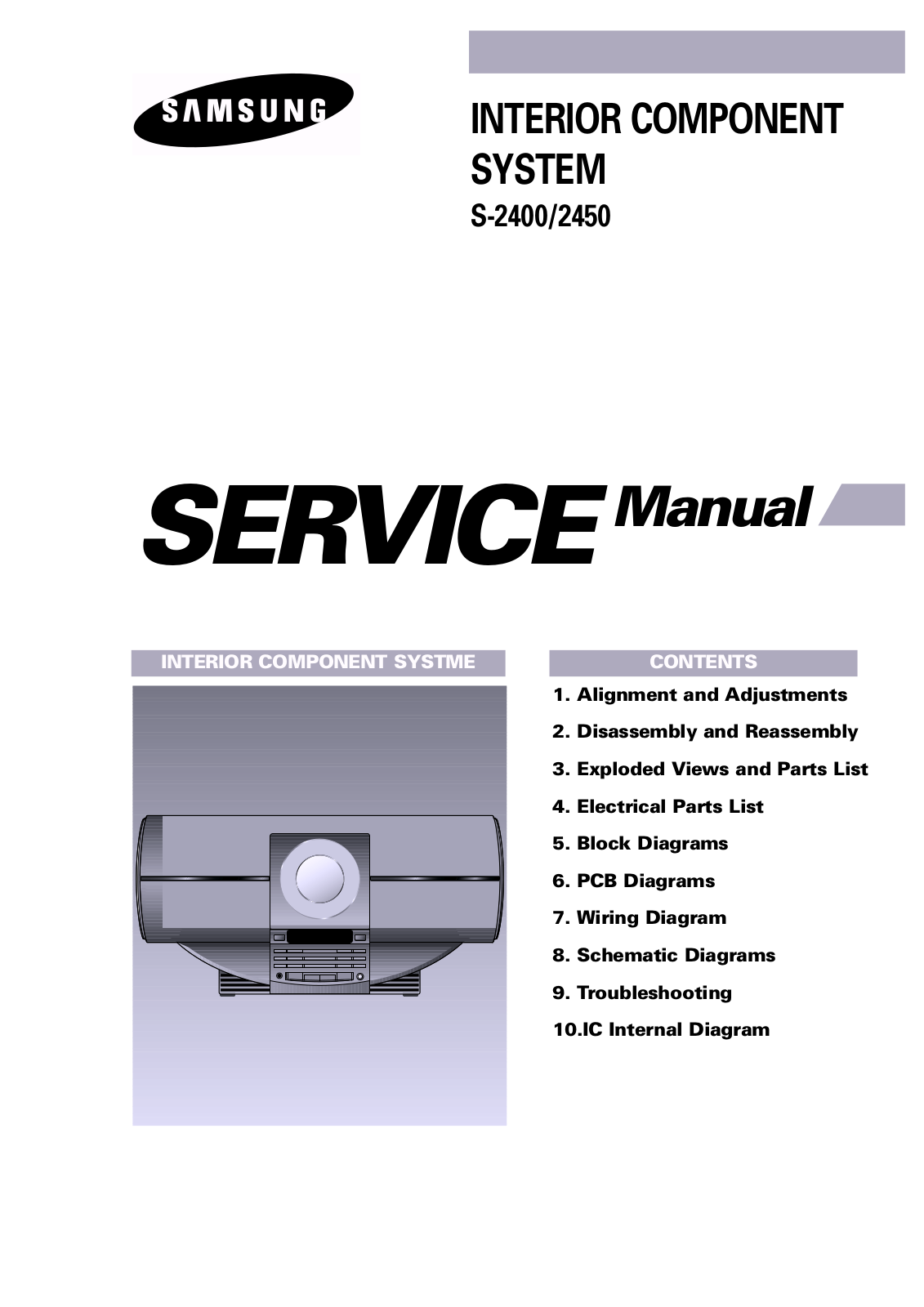 Samsung S-2450, S-2400 Service manual