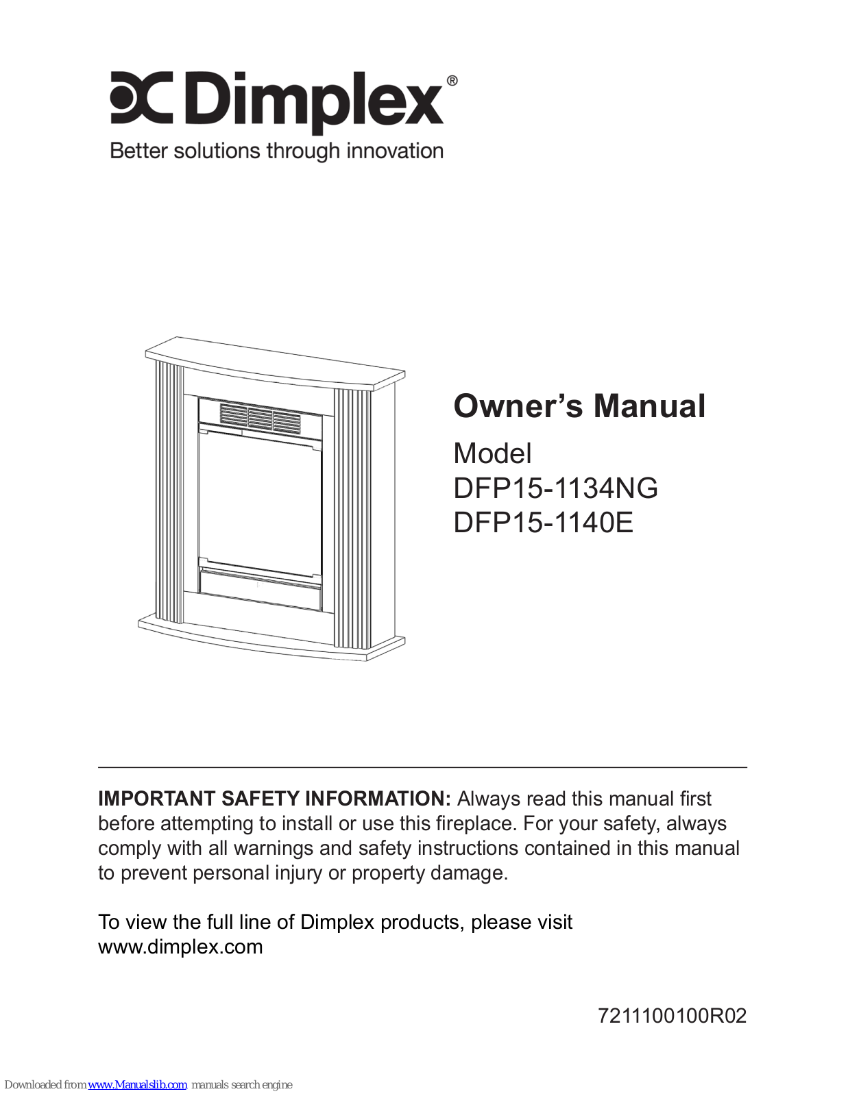 Dimplex DFP15-1134NG, DFP15-1140E Owner's Manual