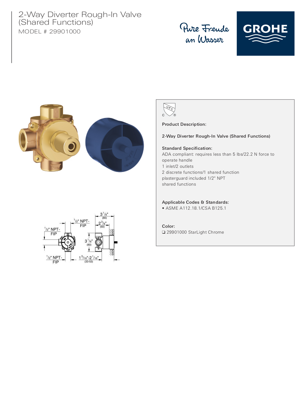 GROHE GRH5331 Specifications - ManualMachine.com