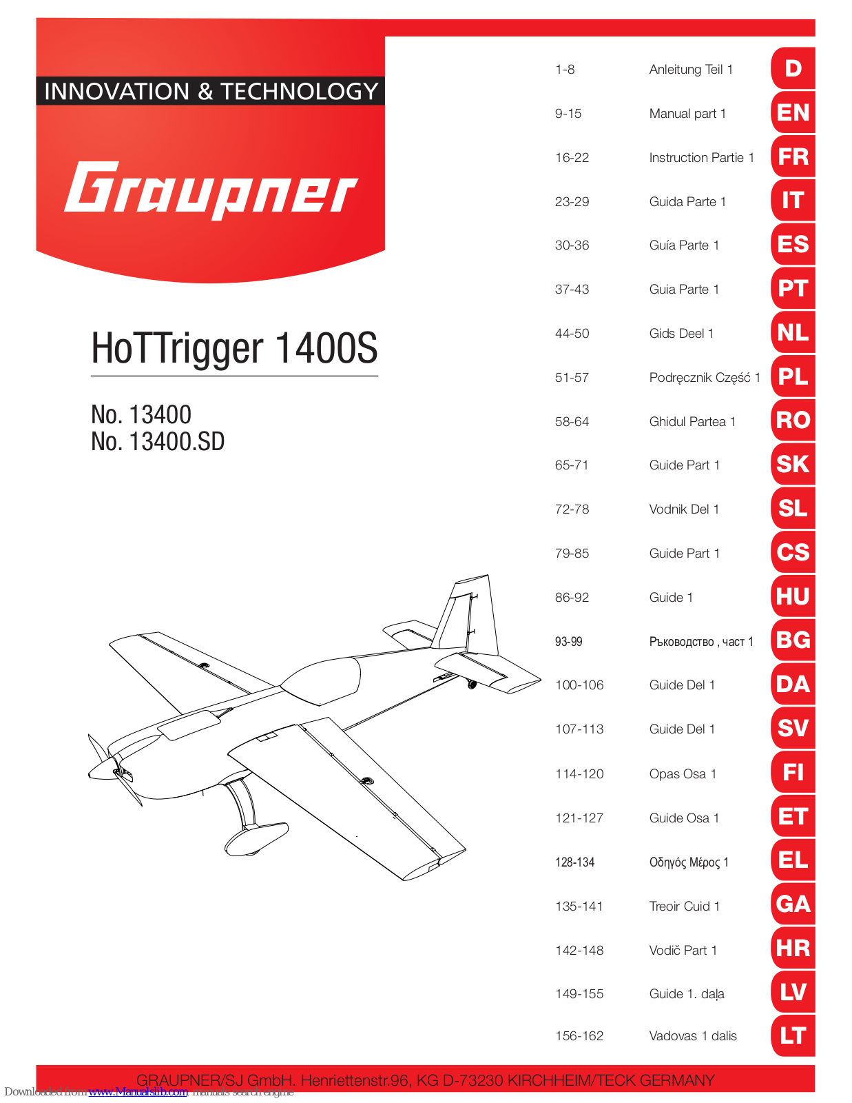 GRAUPNER HoTTrigger 1400S User Manual