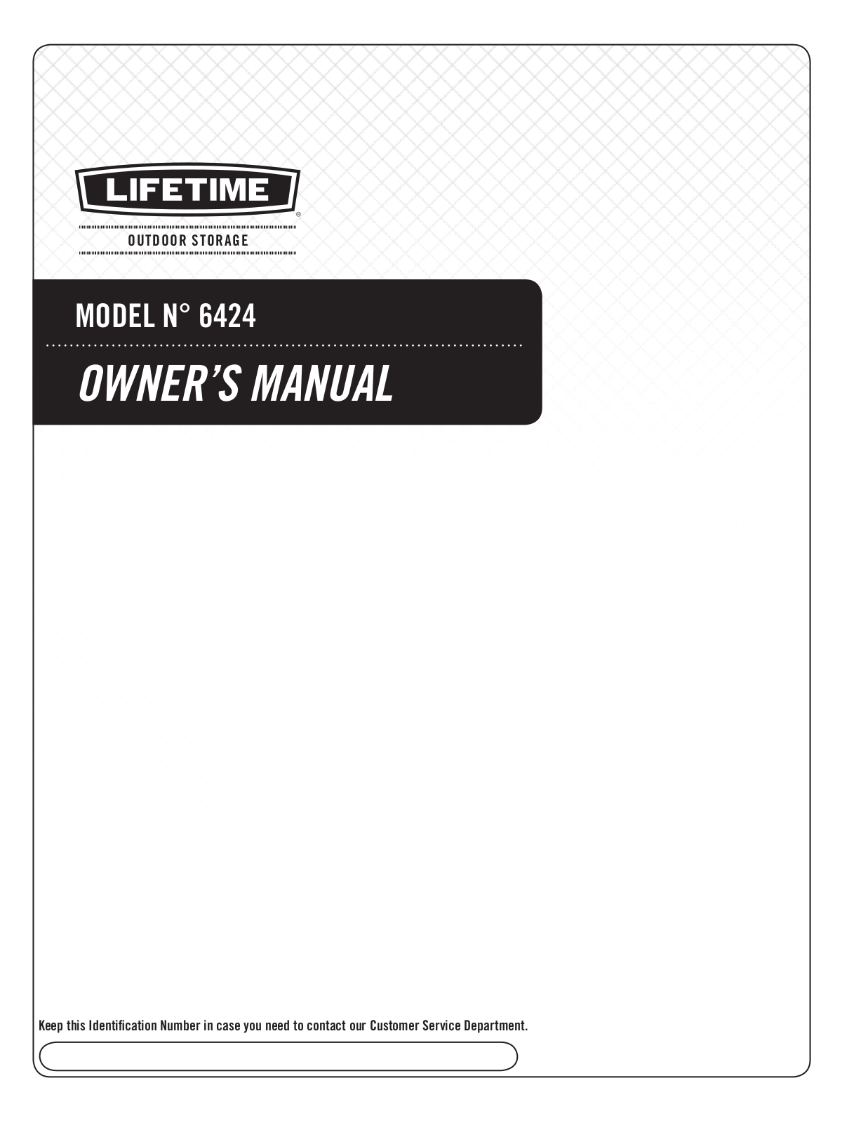 Lifetime 6424 User Manual