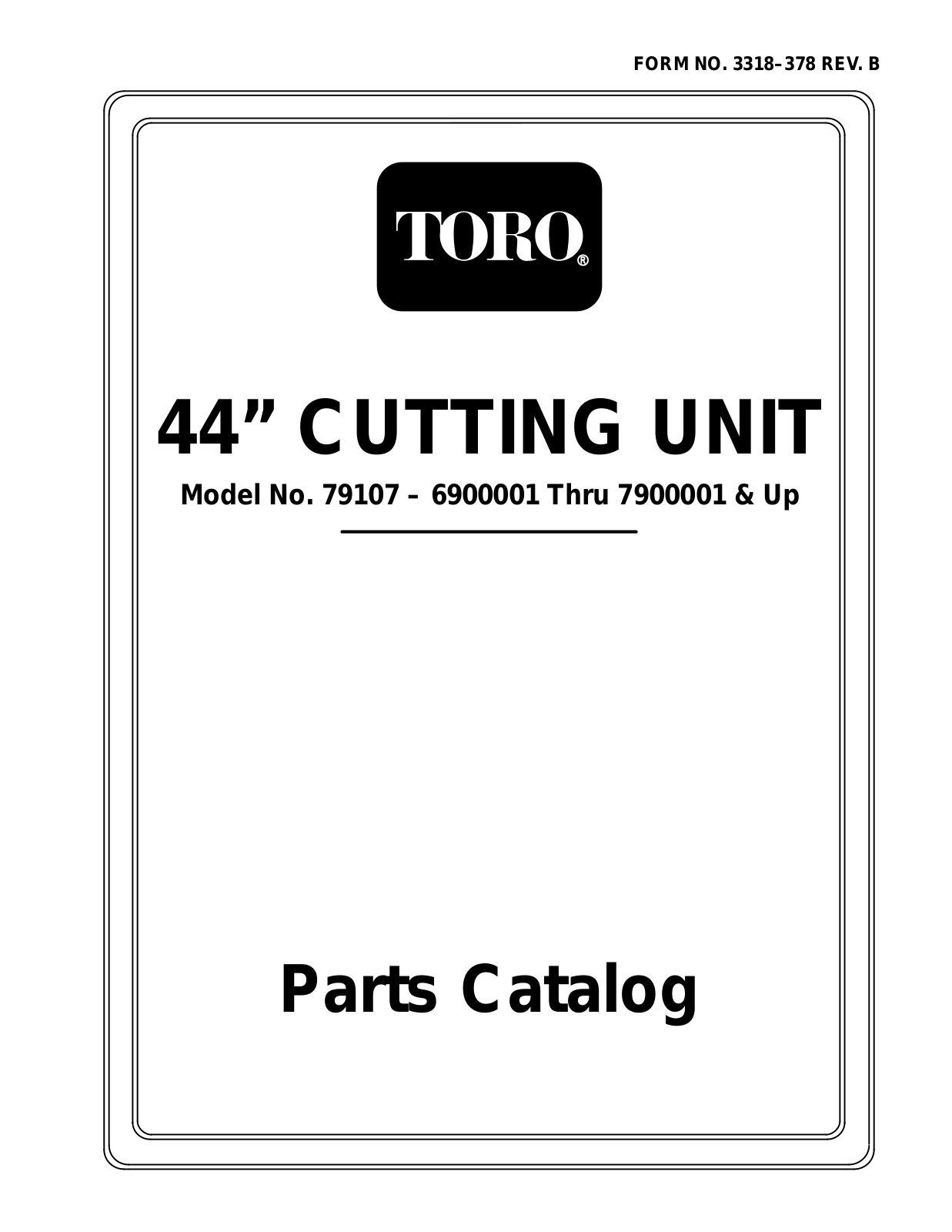 Toro 79107 Parts Catalogue