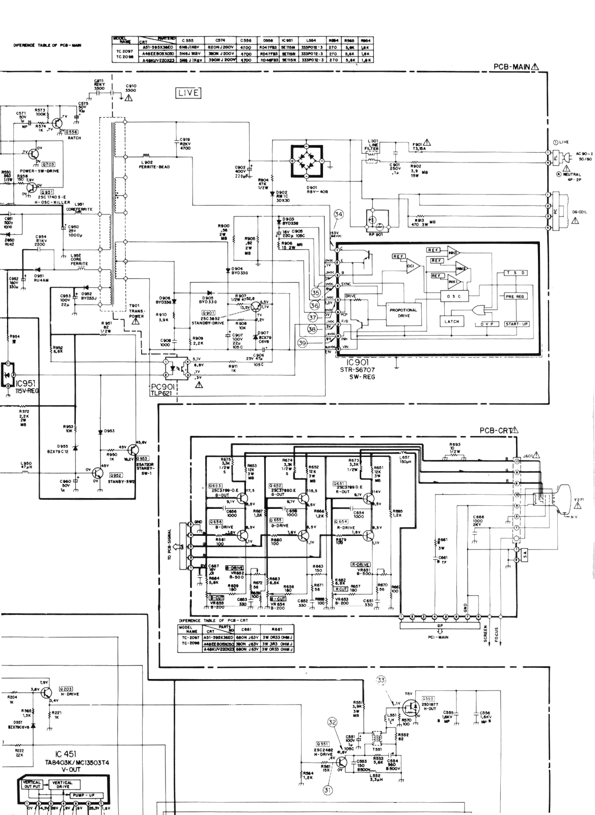 Mitsubishi TC-2097 Schematic