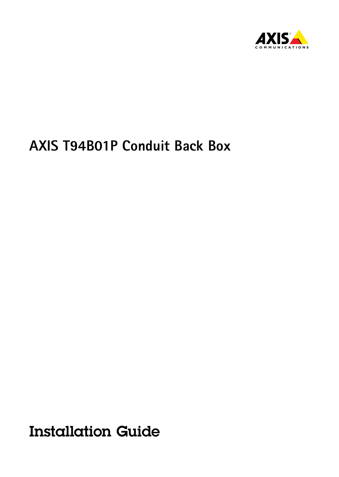 Axis T94B01P operation manual