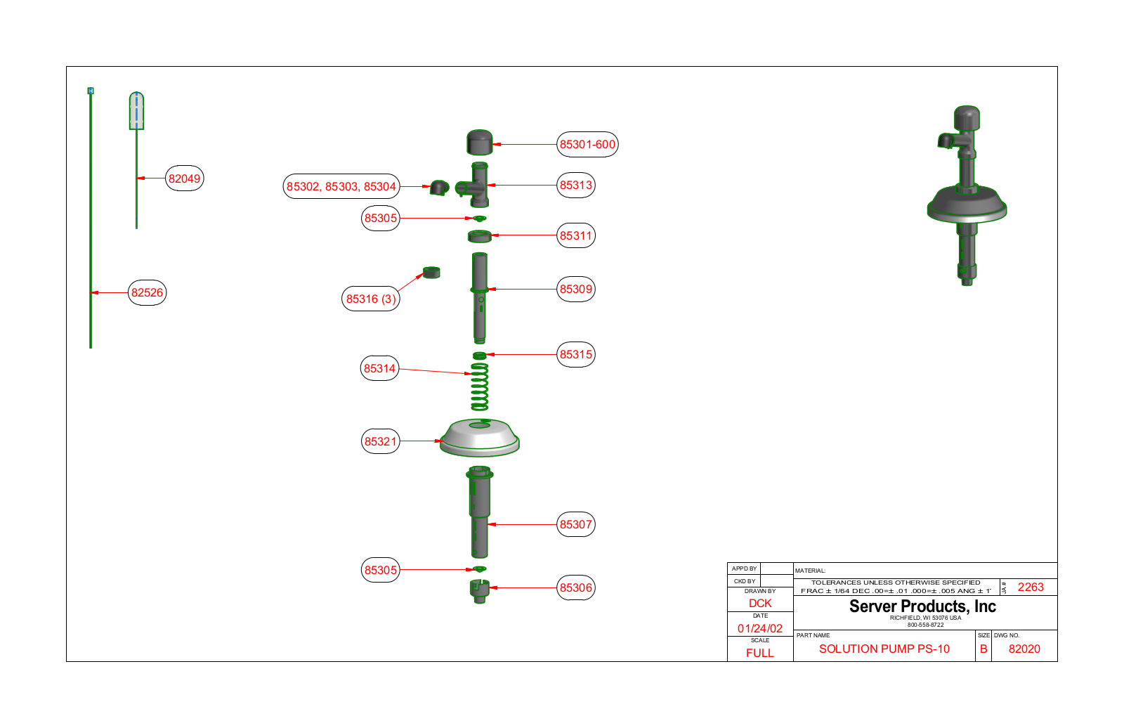 Server 82020 Parts Manual