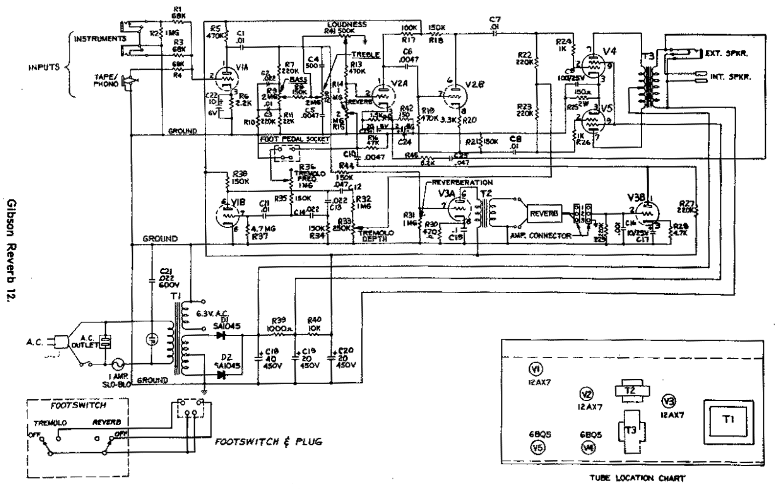 Gibson reverb12 schematic