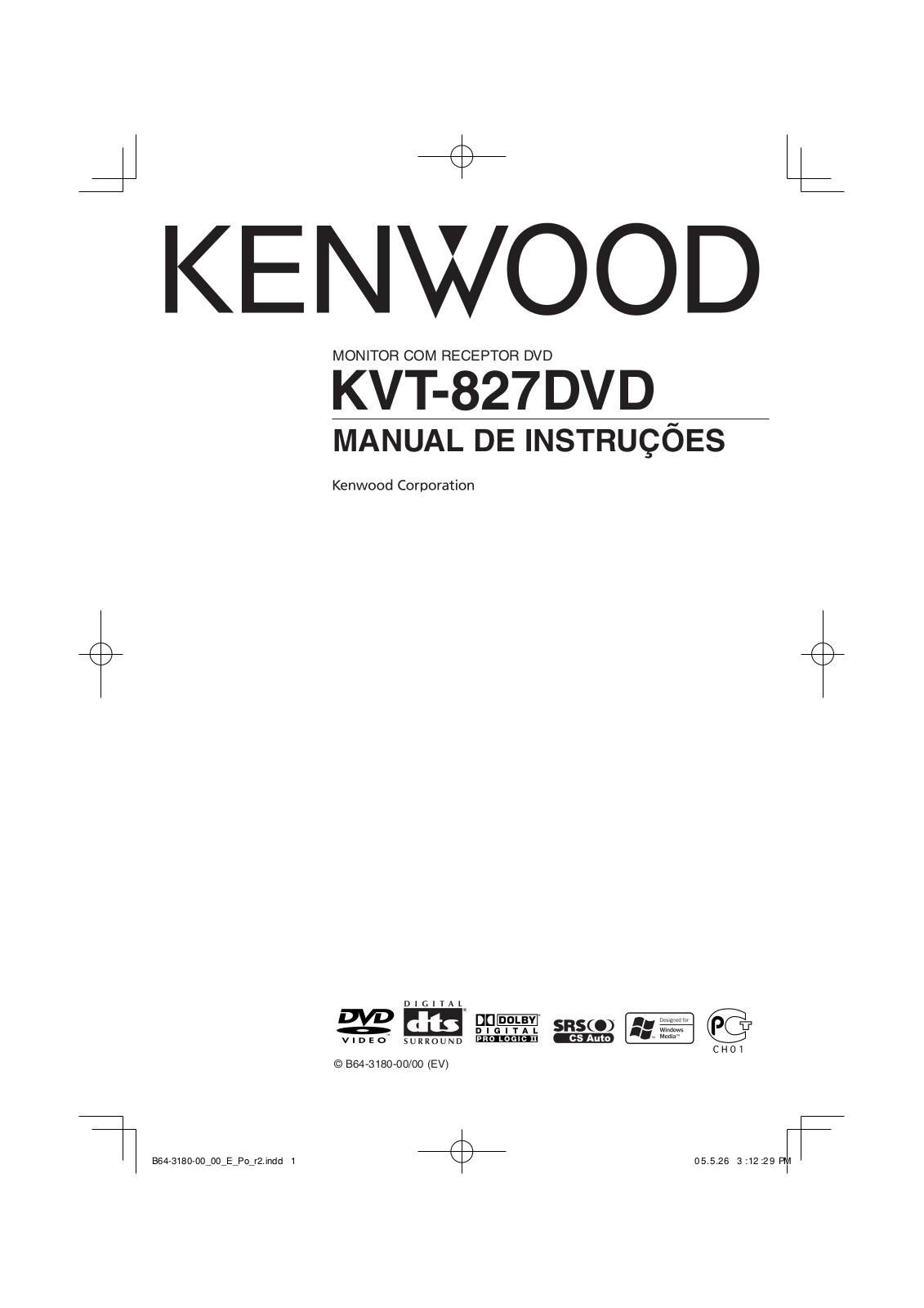 Kenwood KVT-827DVD User Manual