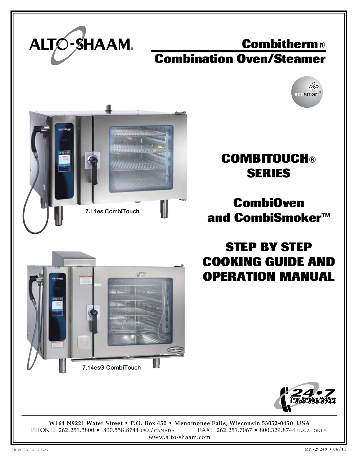 Alto-Shaam 7.14es, 714 User Manual