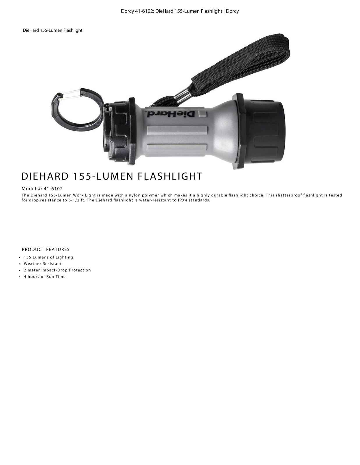 DieHard 41-6102 Data Sheet - ManualMachine.com