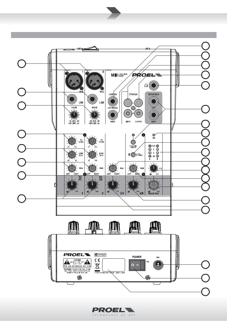 Proel Mi6 USER’S MANUAL