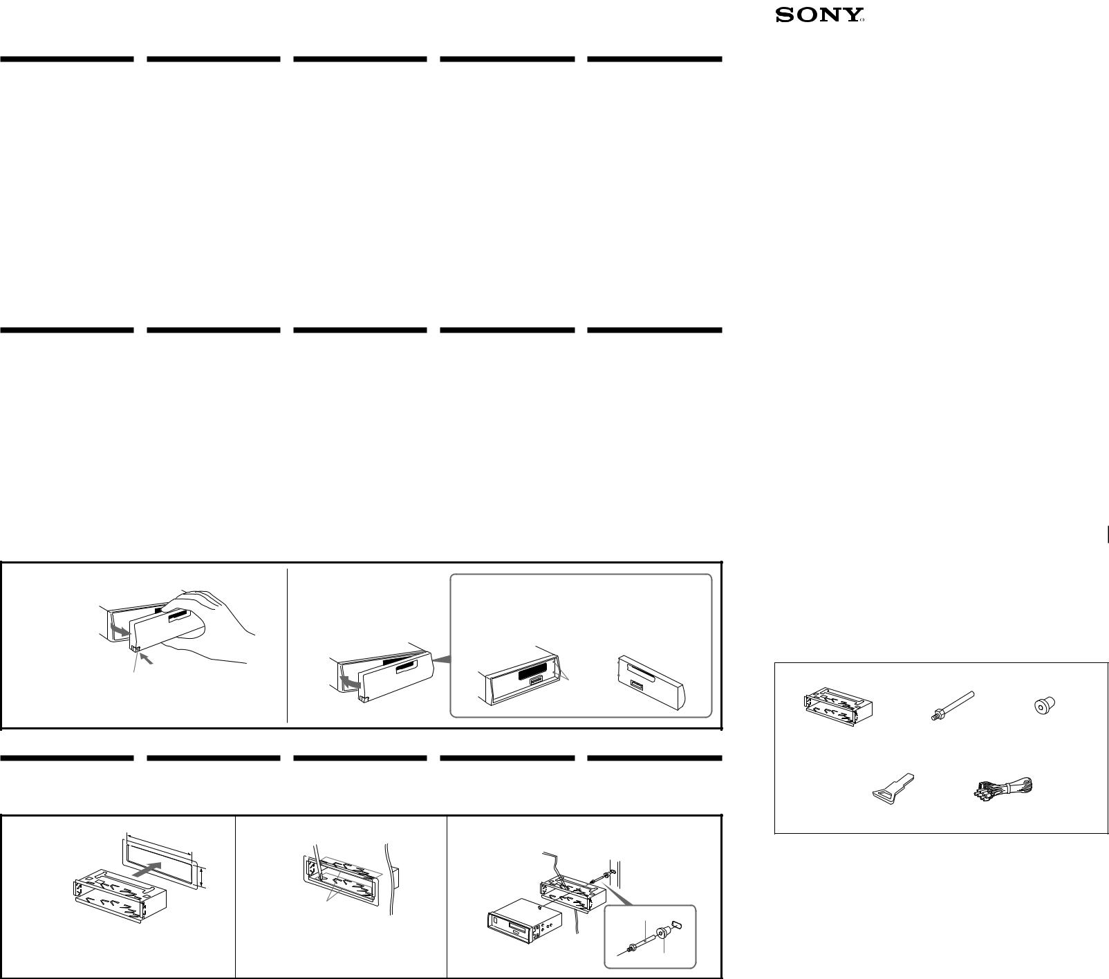 Sony XR-3503MK2 Installation Manual