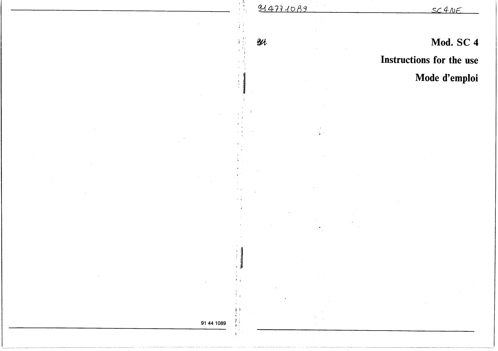 Smeg SC4W, SC4NE User Manual