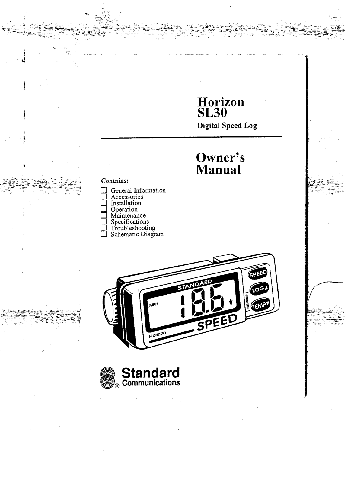 Standard Horizon SL30 Owner's Manual