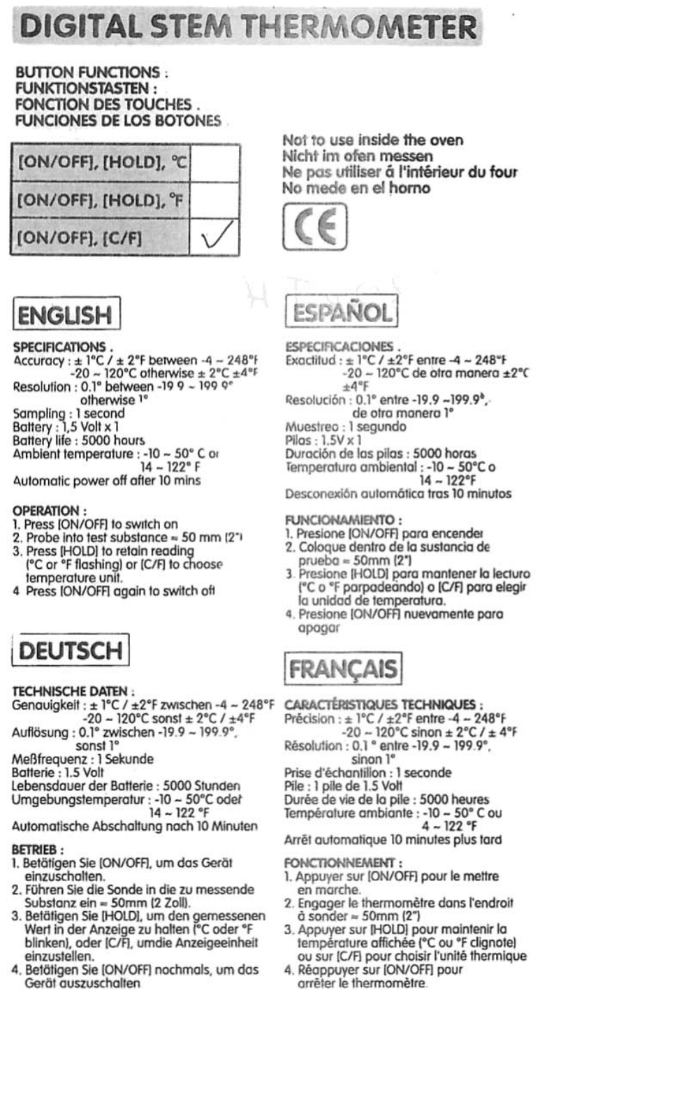 General Tools DT320TH User Manual - ManualMachine.com