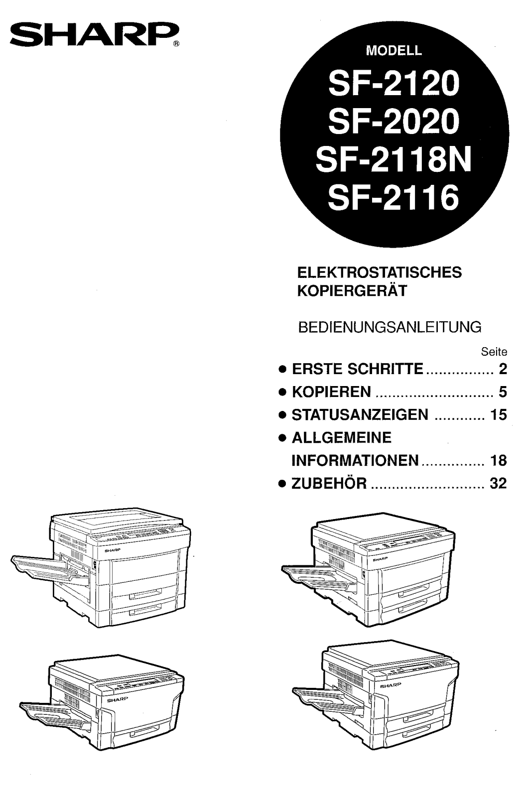 Sharp SF-2216 User Manual