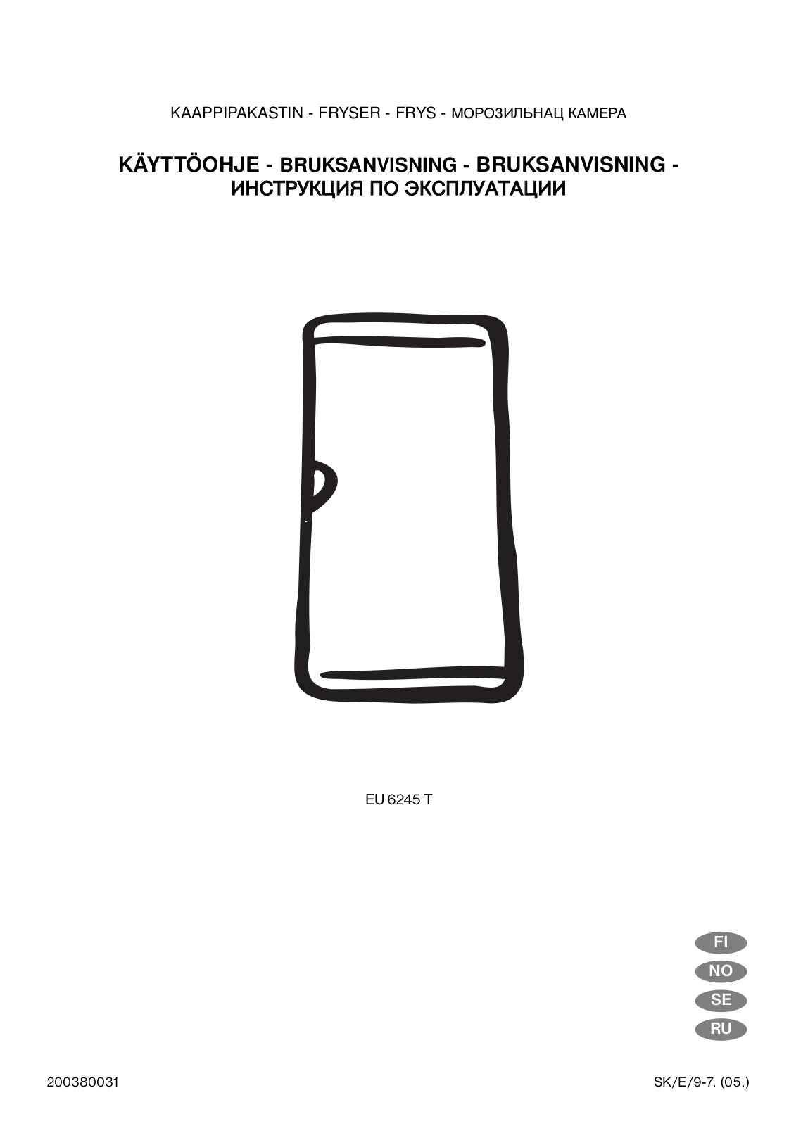 Electrolux EU6245T User Manual