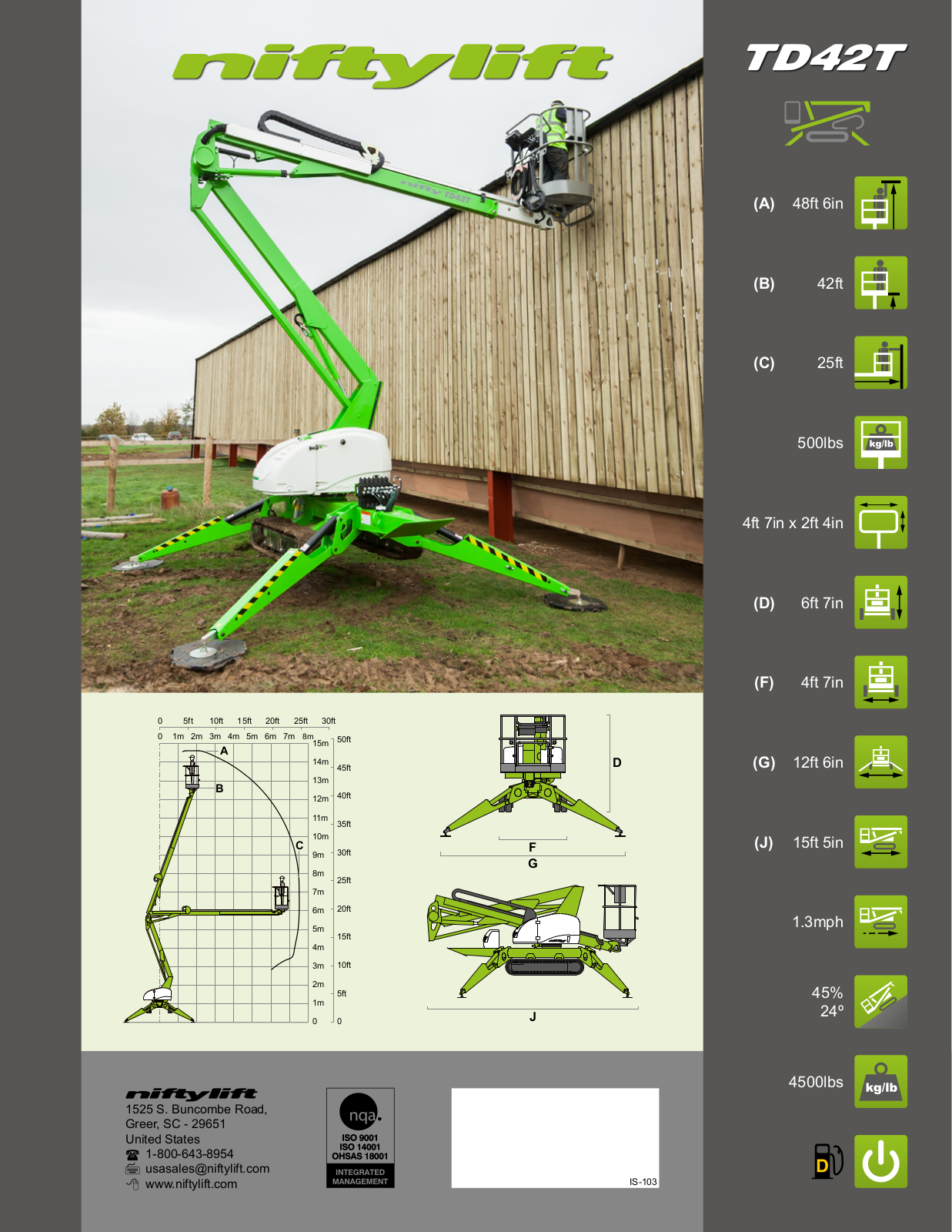 Nifty TD42T Specifications - ManualMachine.com