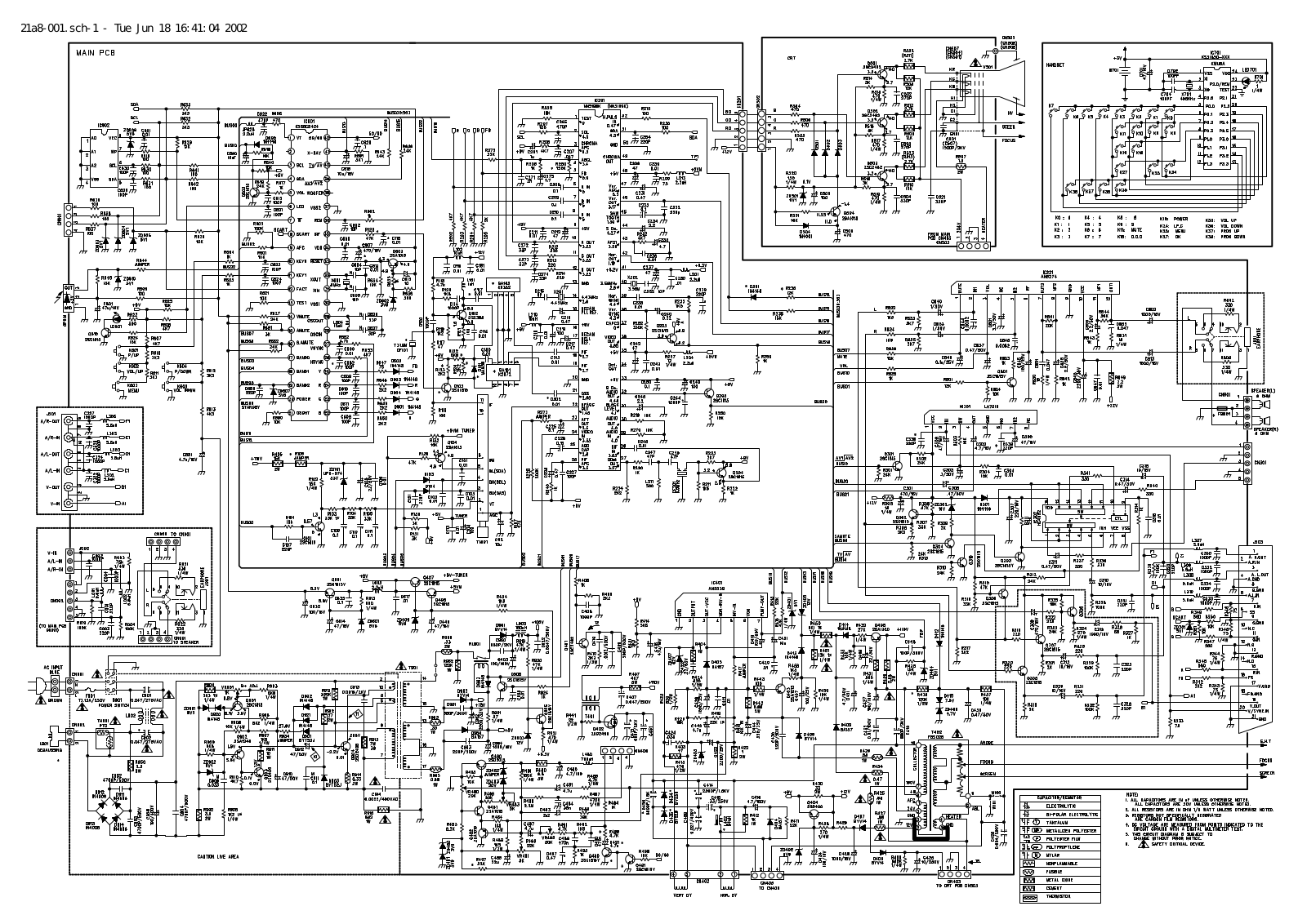 Erisson 21F3 Circuit diagram