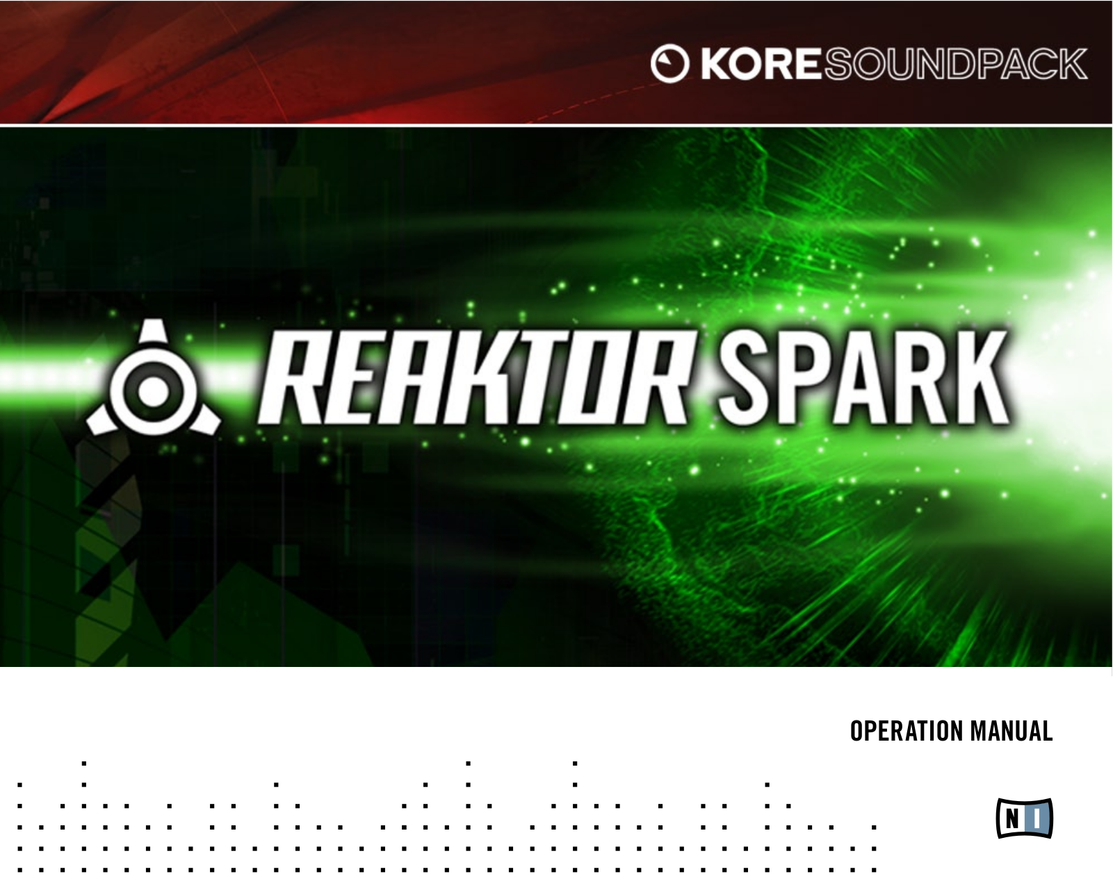 Native Instruments Reaktor Spark Operation Manual