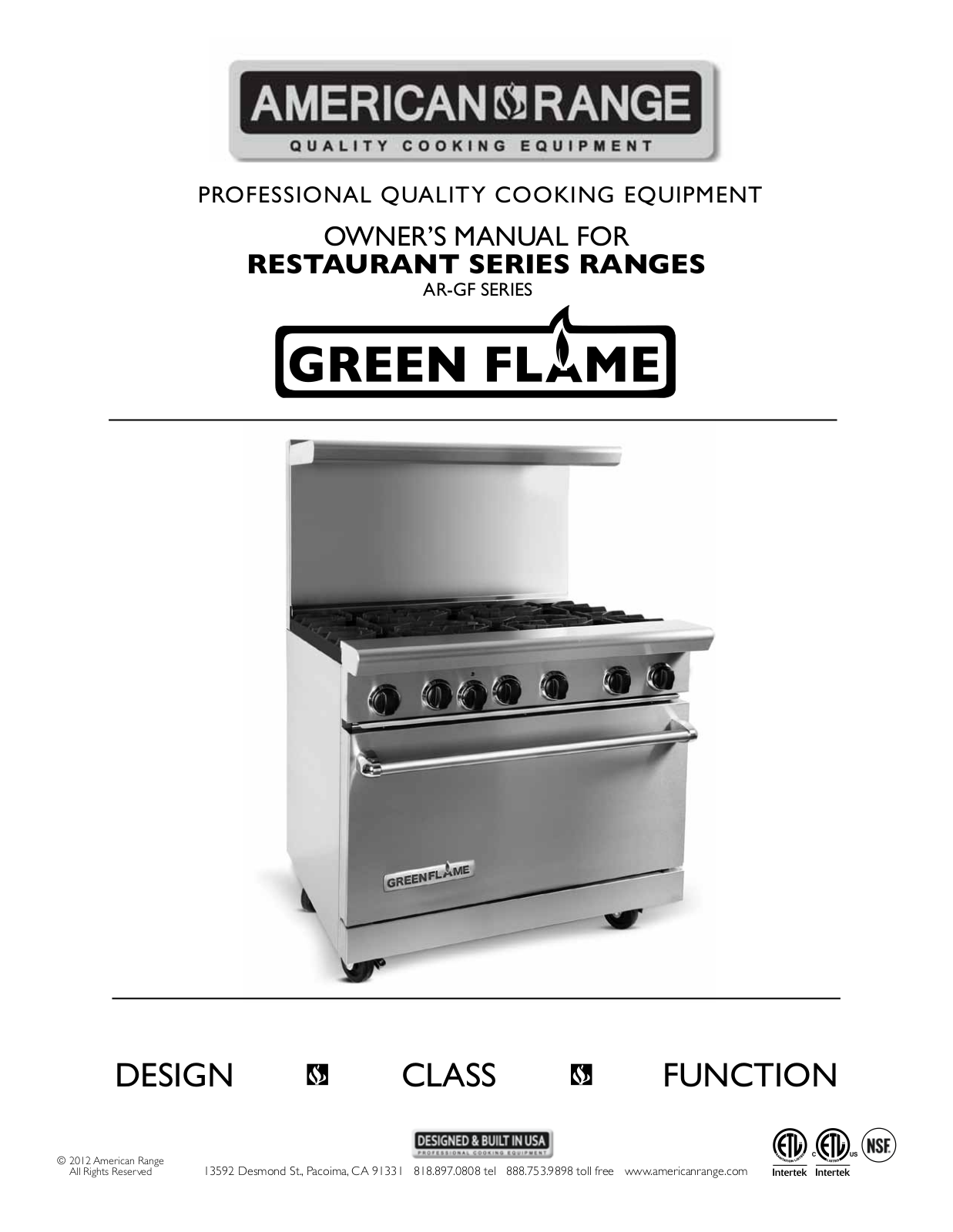 American Range AR-GF-12 Installation  Manual - ManualMachine.com