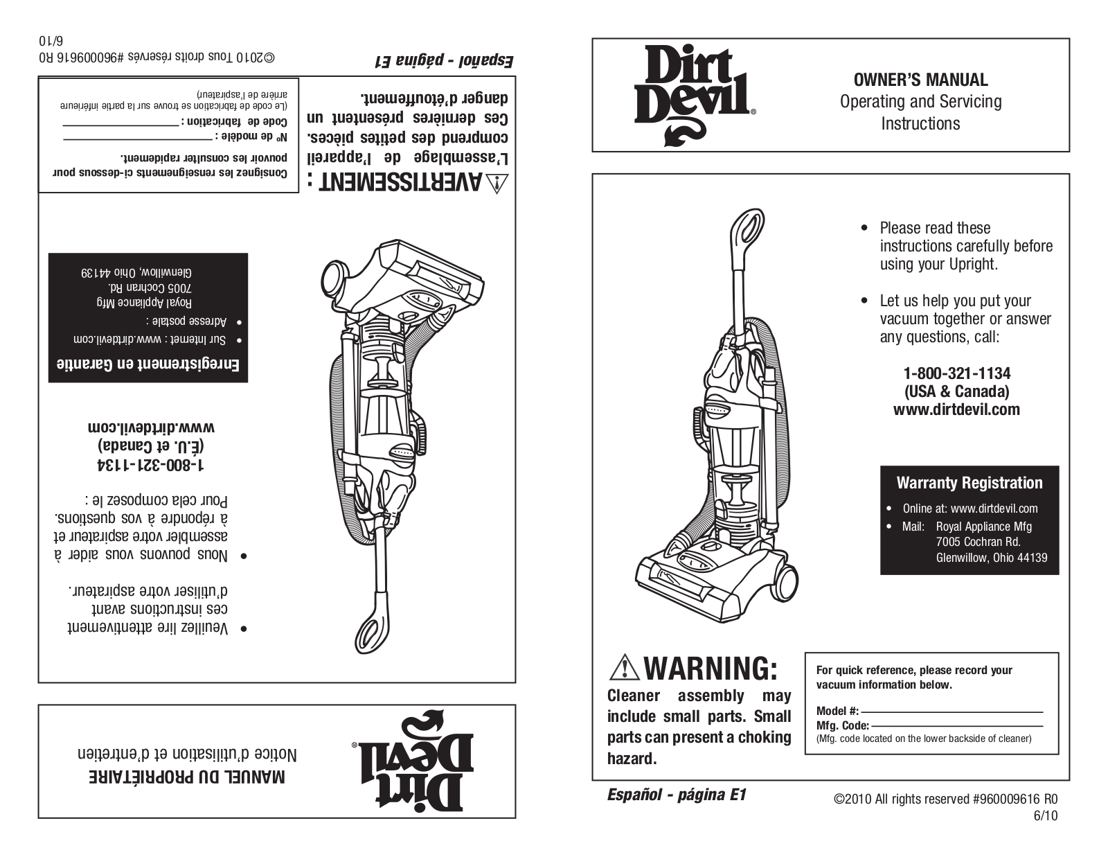 DIRTDEVIL UD70010 User Manual