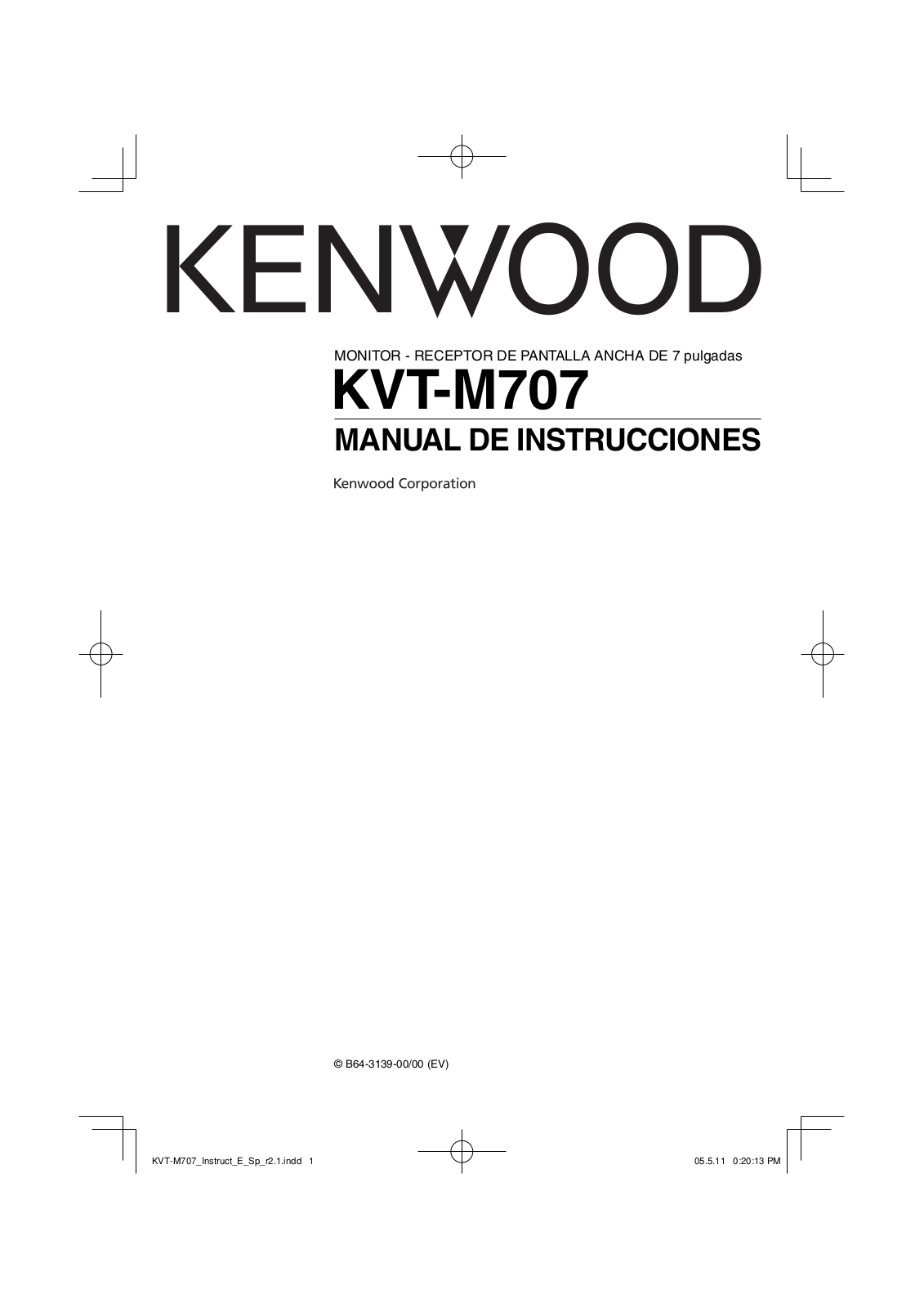 Kenwood KVT-M707 User Manual