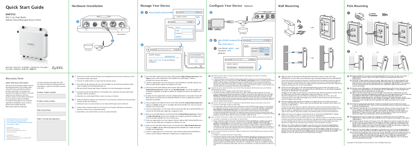 Zyxel NAP353 Service Manual