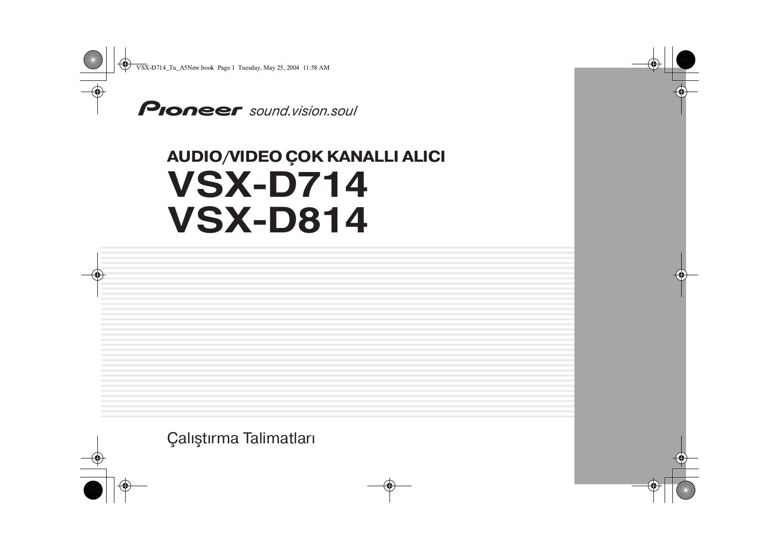 Pioneer VSX-D714, VSX-D814 User Manual