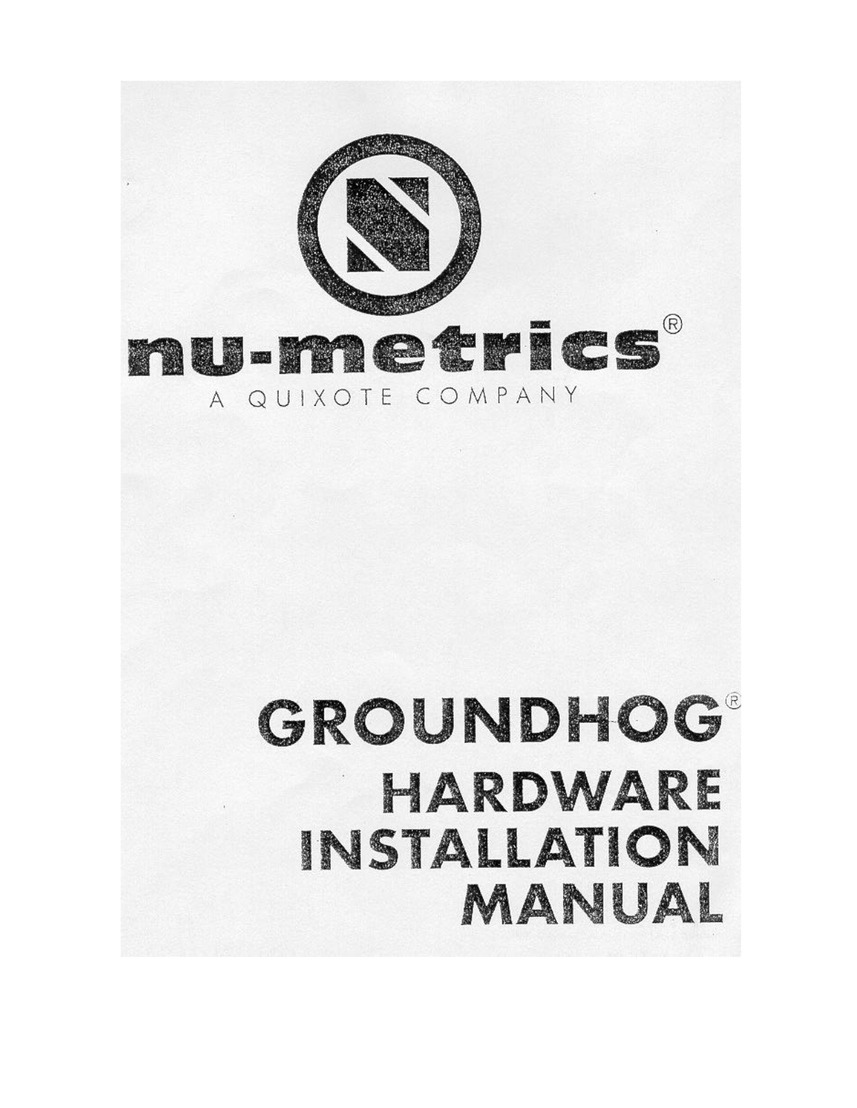 Nu Metrics NUMET24G2, NUMET24RFM, NUMET24G1 Users Manual