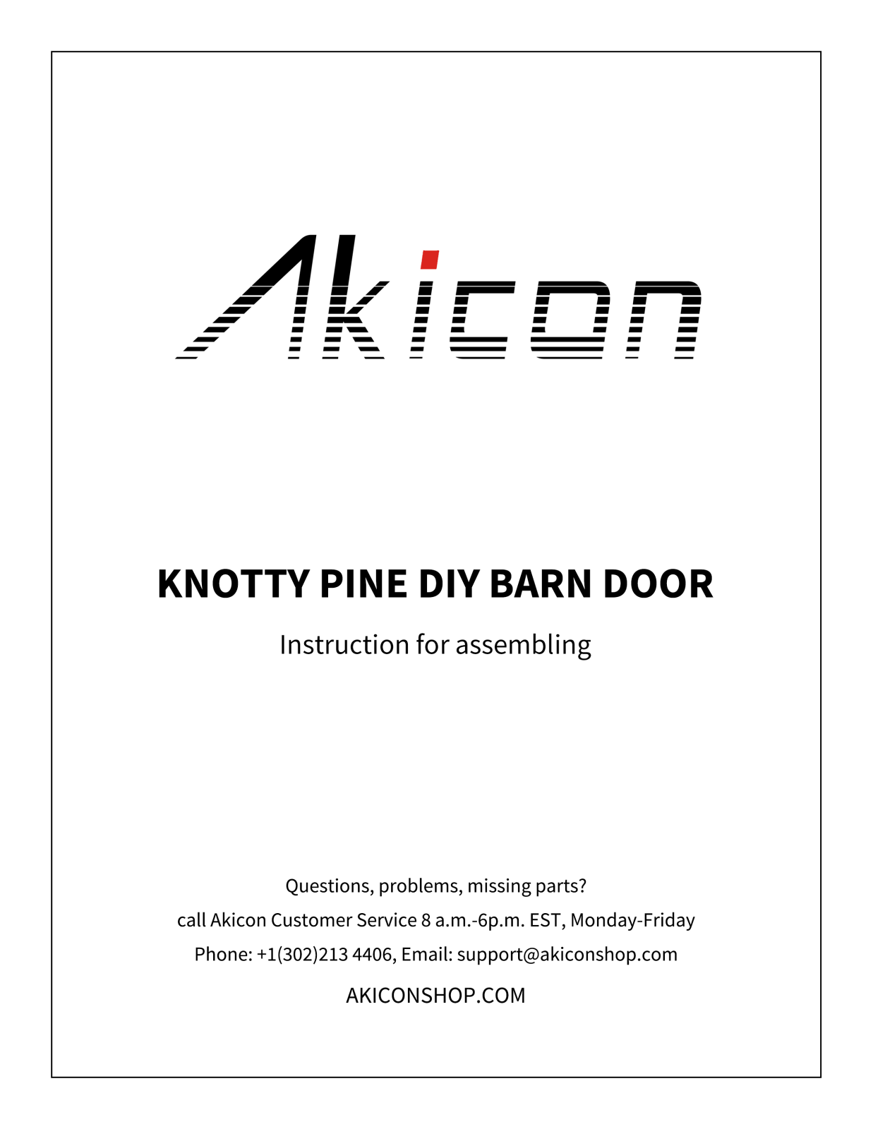 Akicon OIAK1373 Installation & Assembly - ManualMachine.com