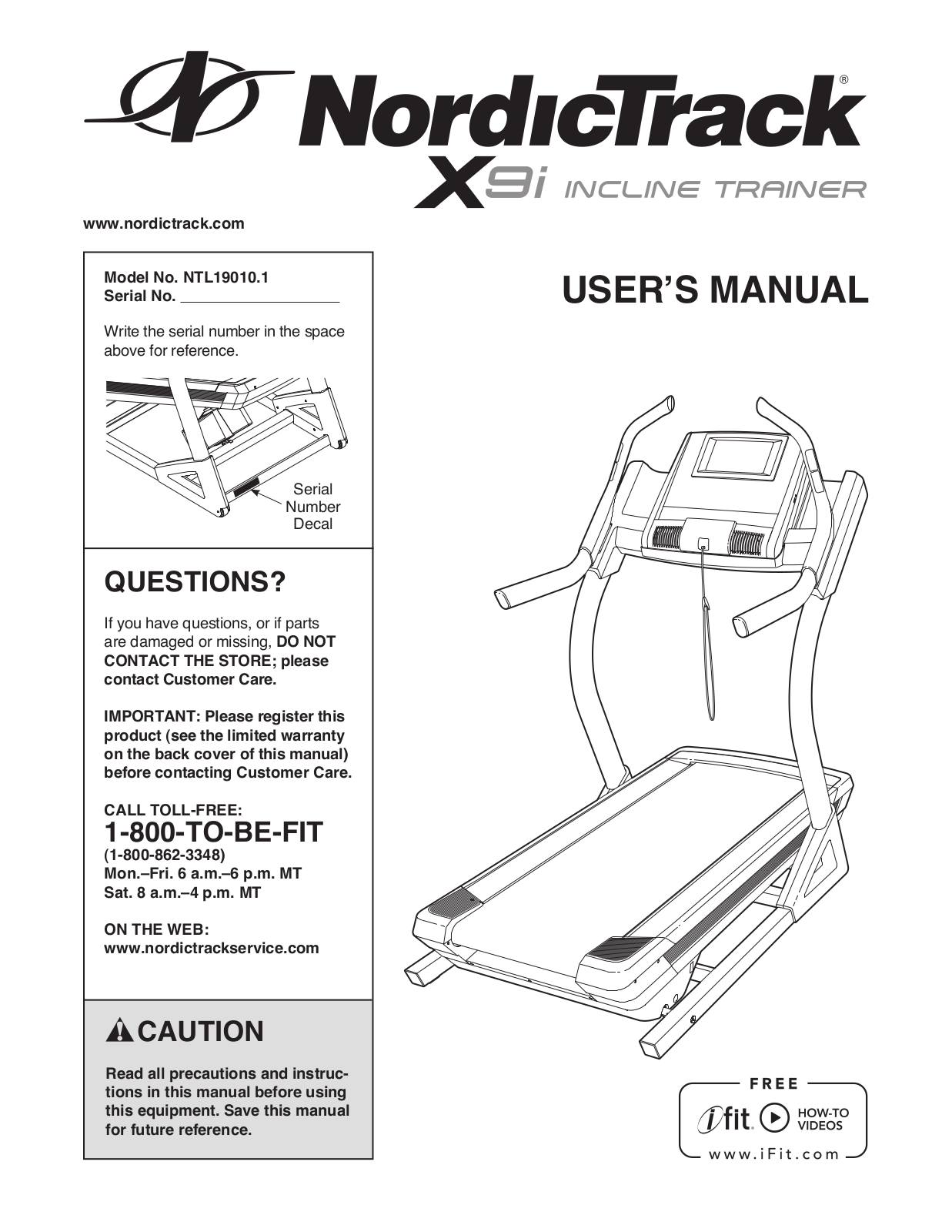 NordicTrack NTL190101 Owner's Manual