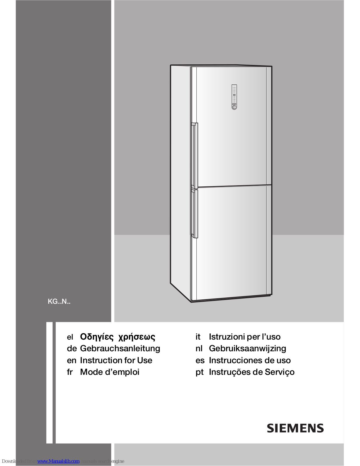 Siemens KG..N Series Instructions For Use Manual